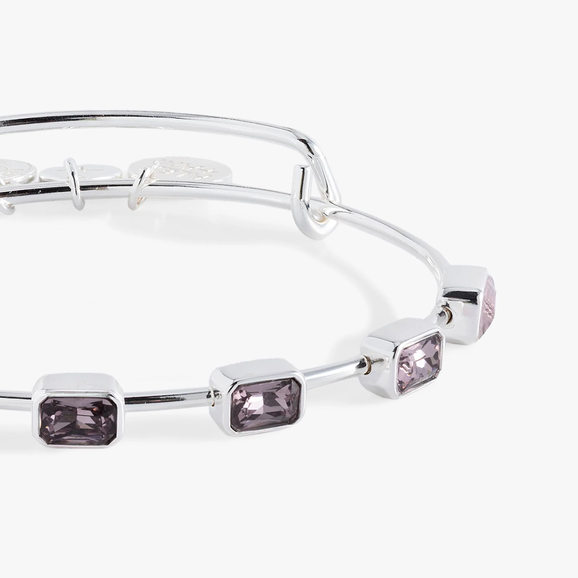 June Birthstone Emerald Cut Bangle - Image 7