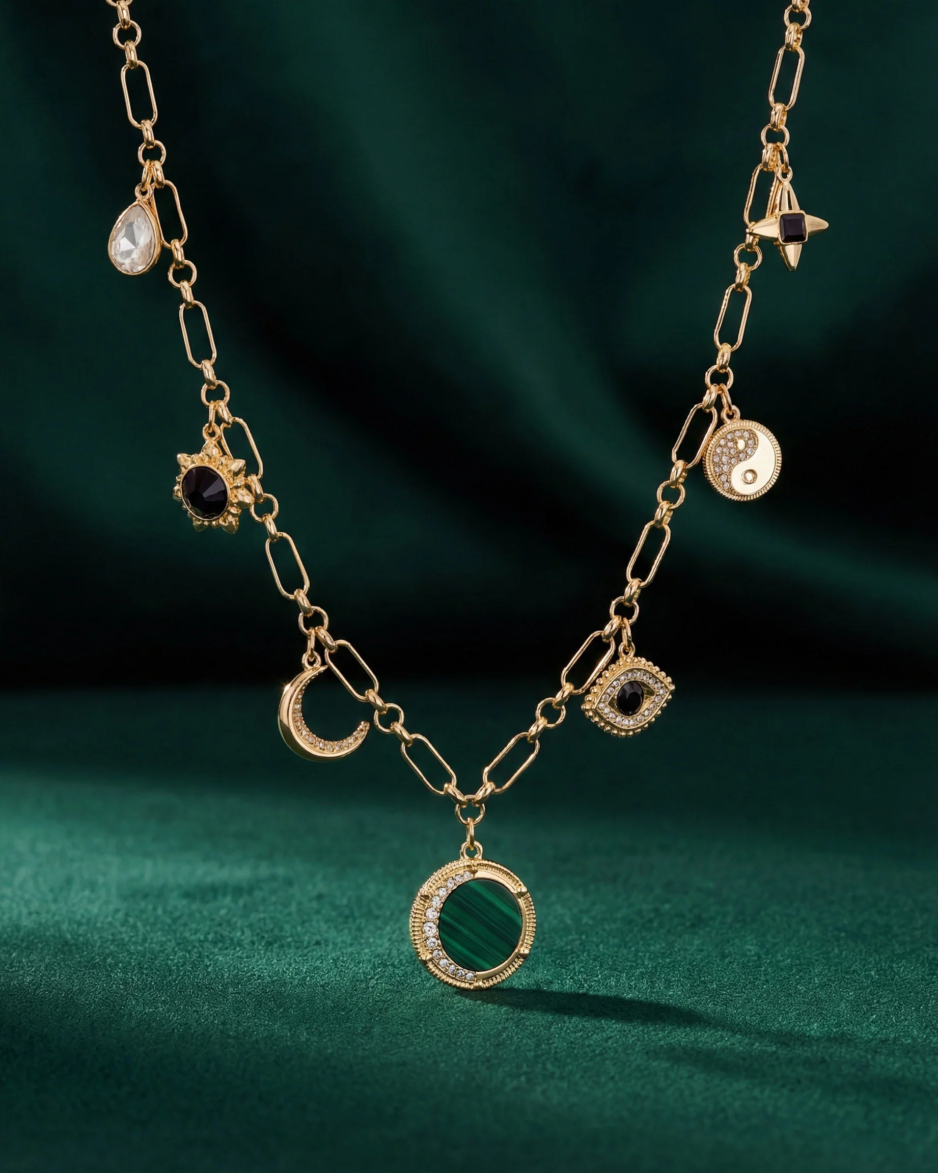 Malachite Charm Necklace - Image 4