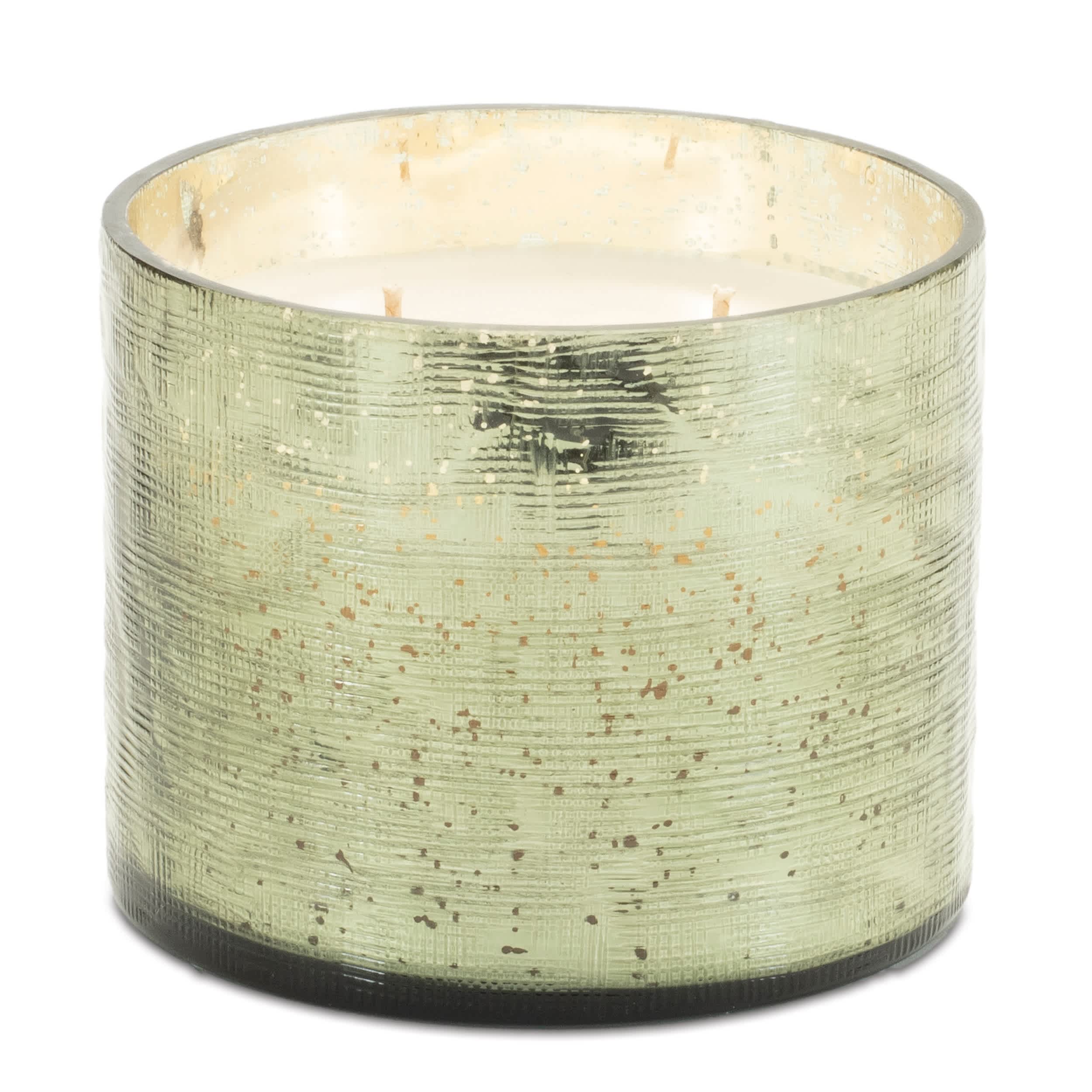 Melrose International Fraiser Fir Scented Soy Candle with Etched Glass Holder 4"D