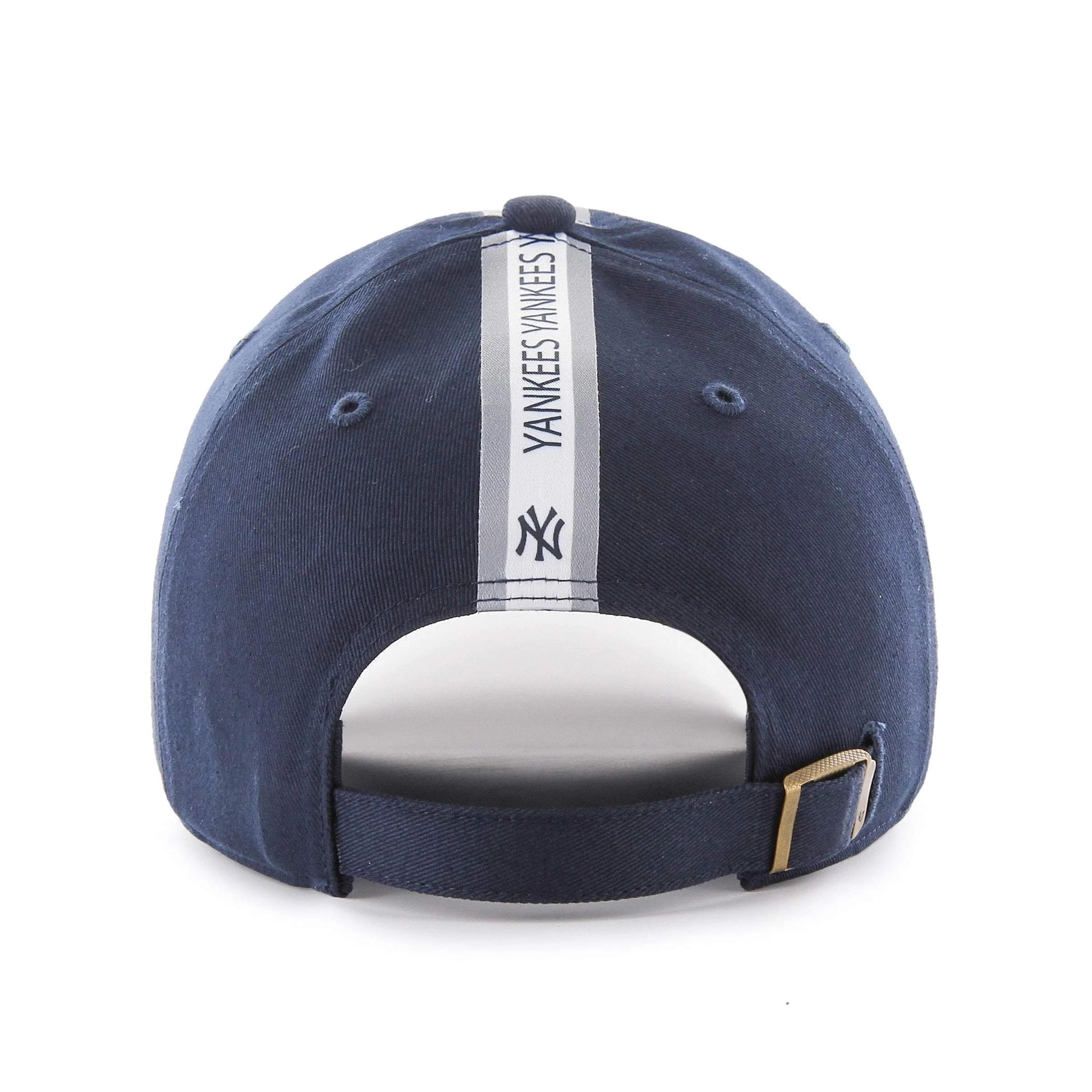 Men's 47 Brand Ny Yankees Triple Stripe Clean Up Strapback - Navy/Grey/White - Image 3