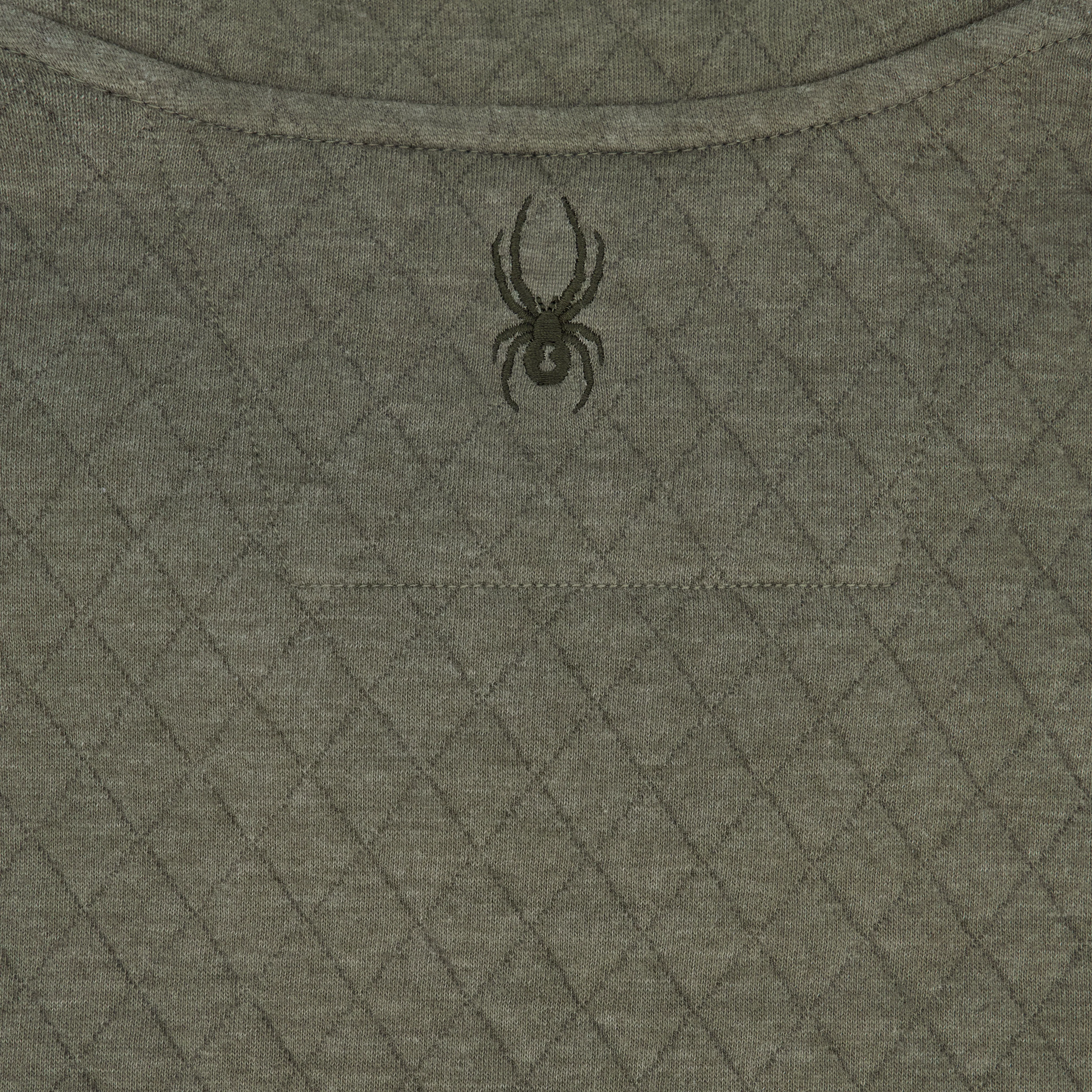 Spyder Men's Diamond Quilt Quarter Zip - Olive - Image 5