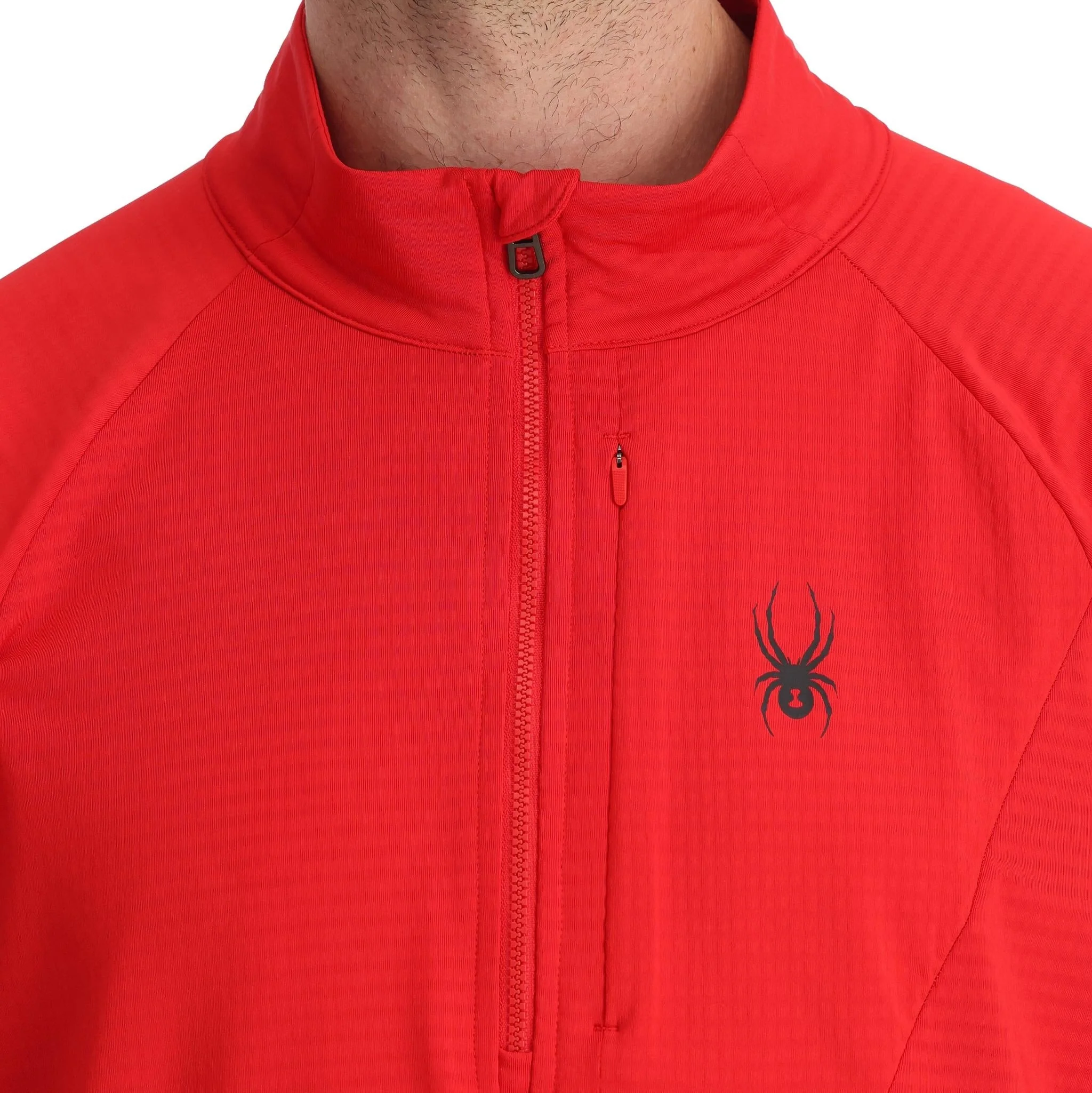 Spyder Men's Gridweb Half Zip Jacket - Spyder Red - Image 3