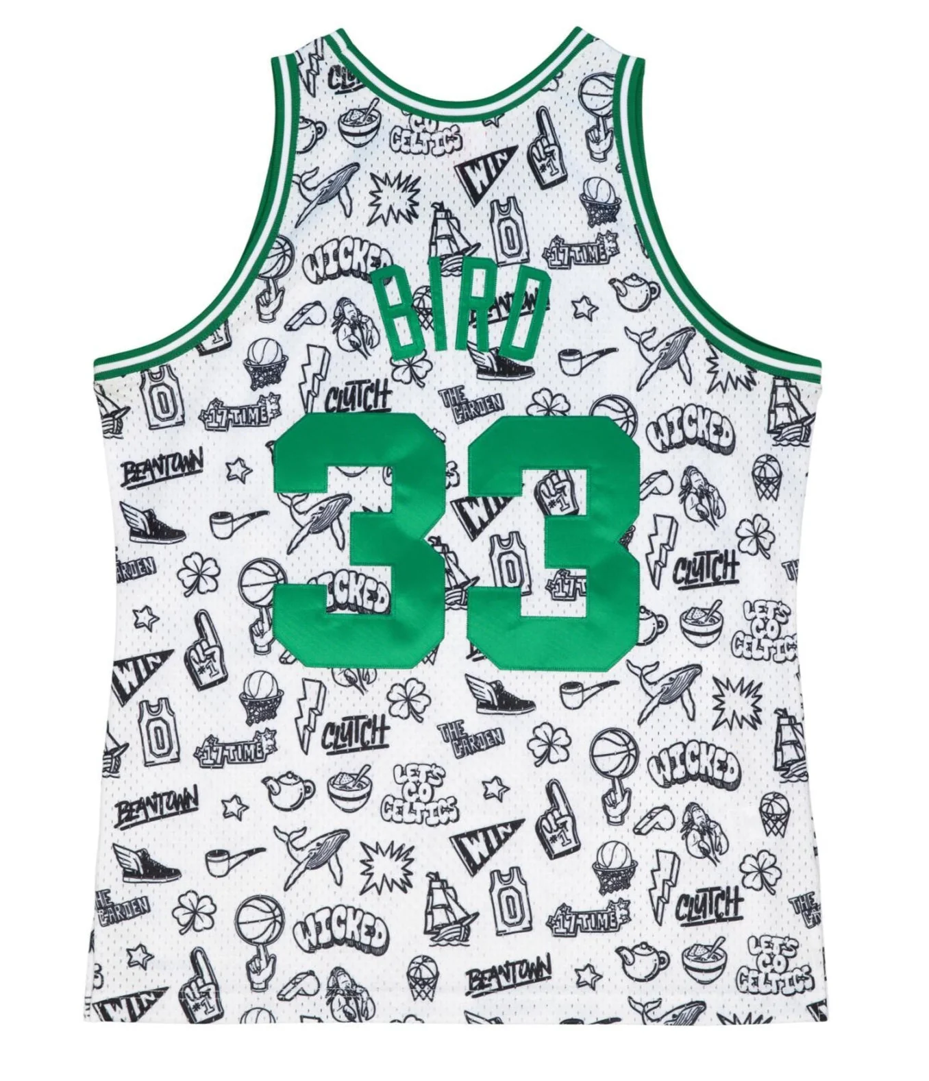 Men's Mitchell & Ness Doodle Swingman Jersey Celtics 1985 Larry Bird - Image 2
