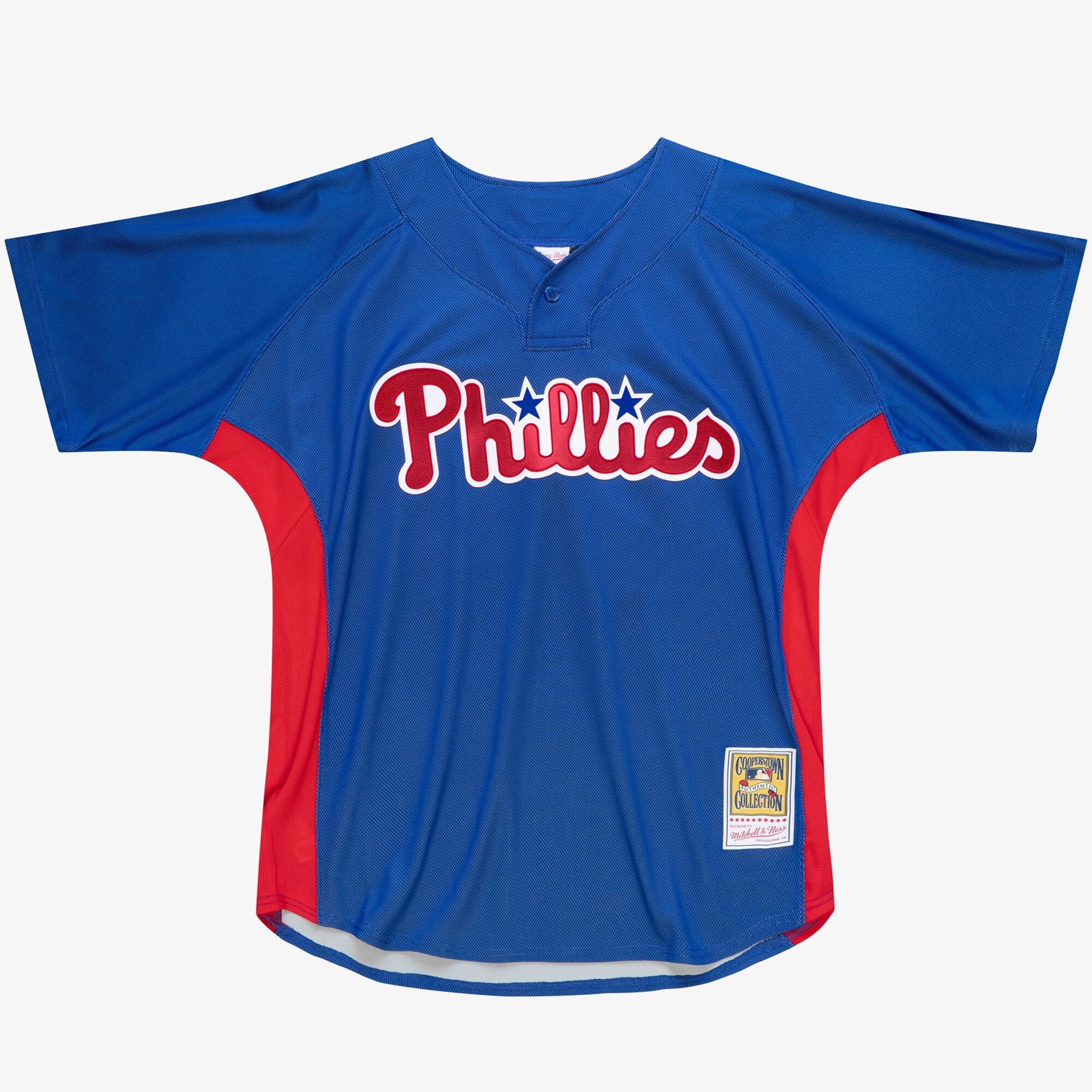 Men's Mitchell & Ness MLB Authentic Bp Pullover Jersey Phillies 2010 Roy Halladay