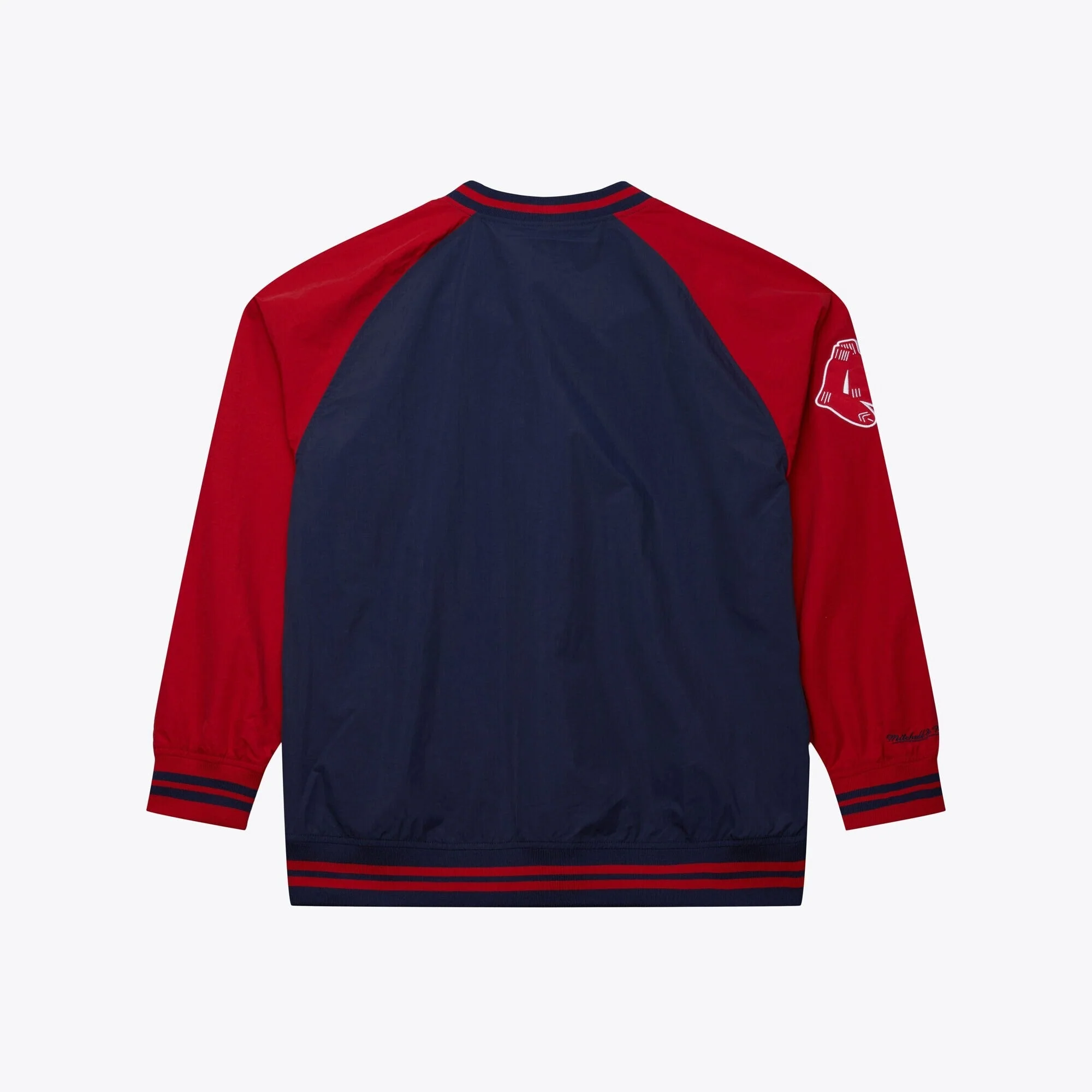 Men's Mitchell & Ness MLB Nylon Pullover Jacket Vintage Logo Red Sox - Image 2