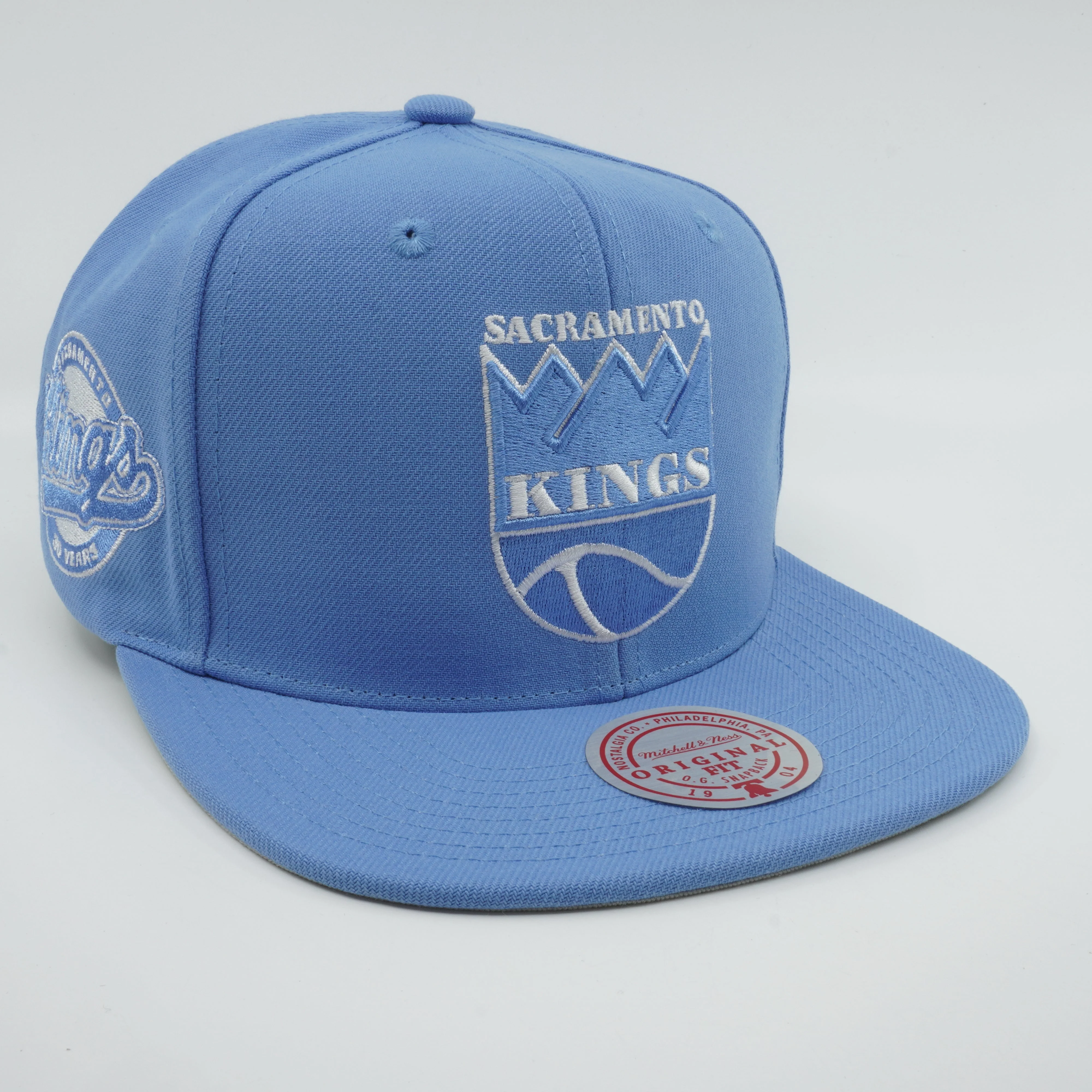 Men's Mitchell & Ness NBA Back To Basics Snapback Hwc Kings - Light Blue - Image 3