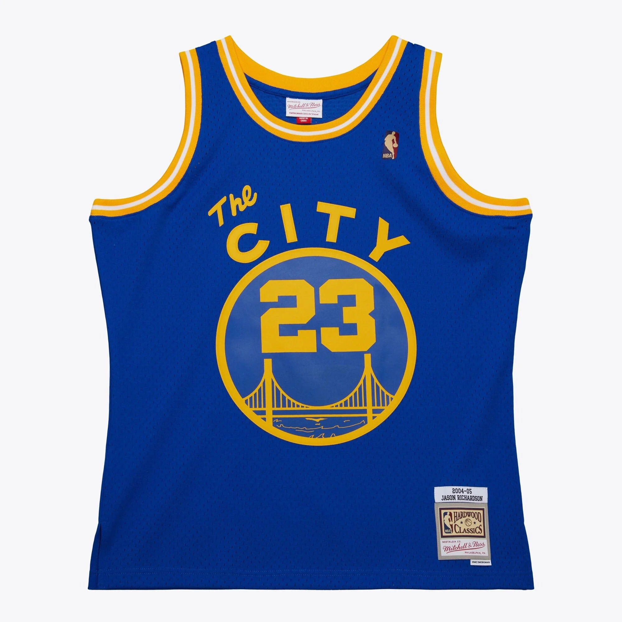 Men's Mitchell & Ness NBA Blue Alternate Jersey Warriors 2004 Jason Richardson