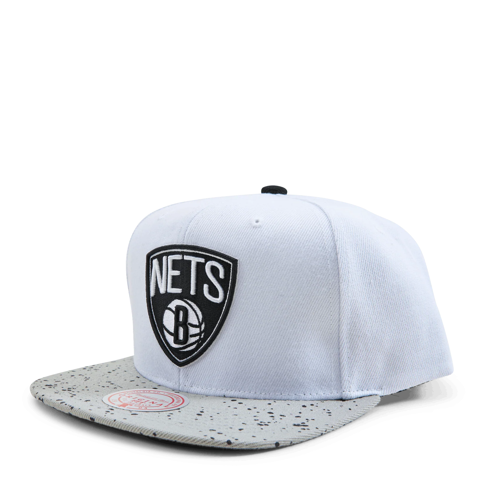 Men's Mitchell & Ness NBA Cement Top Snapback Nets - White-Silver