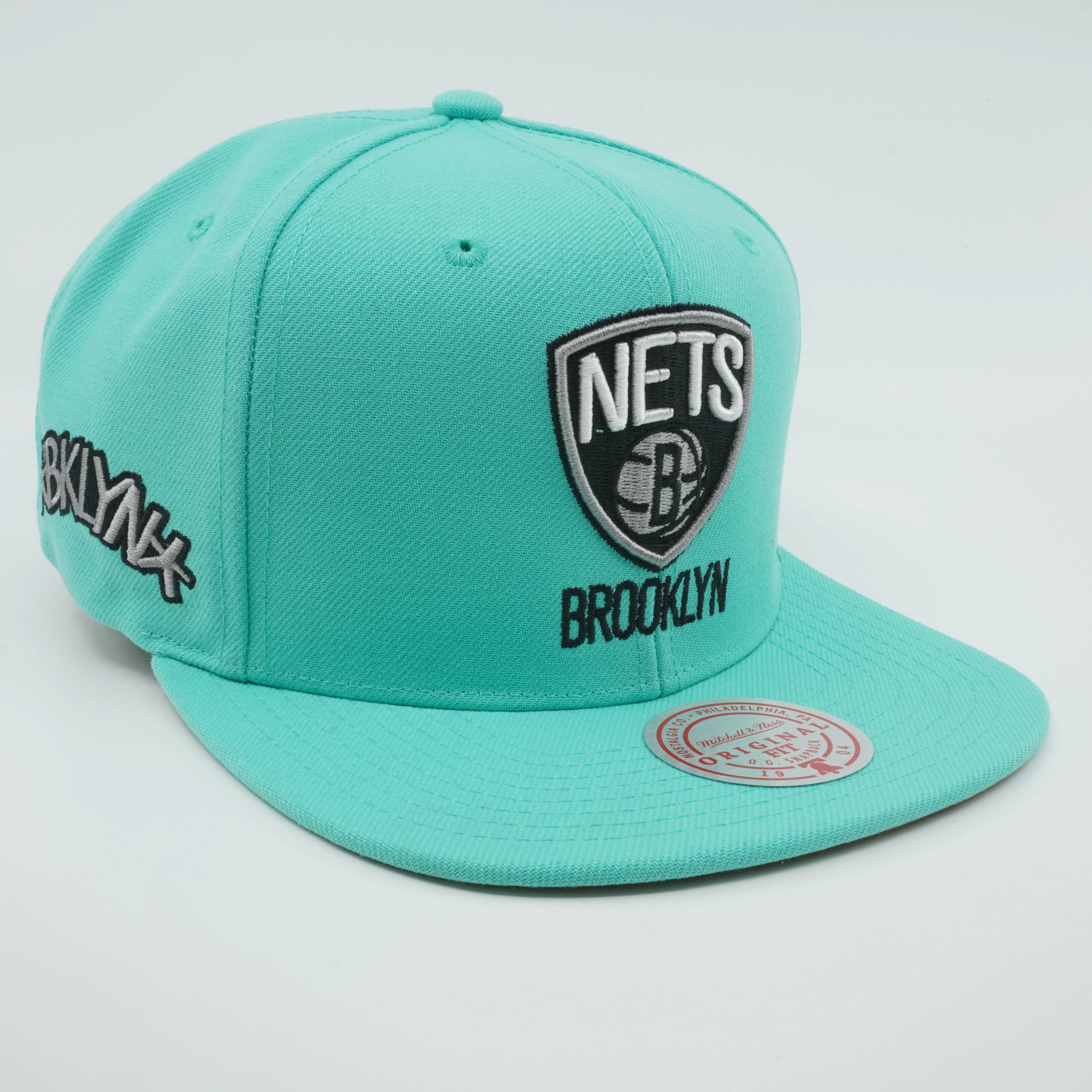 Men's Mitchell & Ness NBA Gift Box Blue Snapback Nets - Teal-Black - Image 3