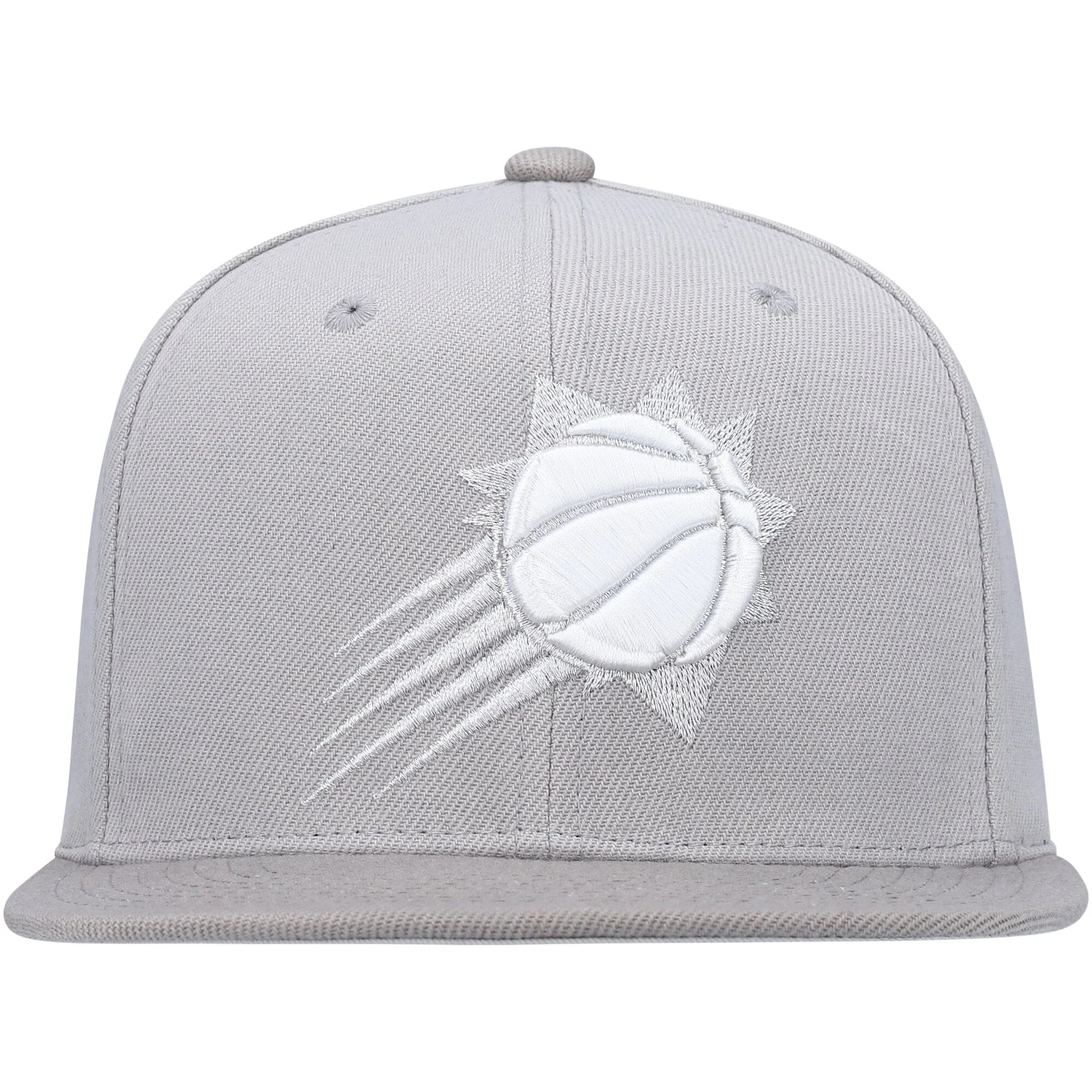 Men's Mitchell & Ness NBA Metallic Gray Snapback Suns - Grey - Image 2