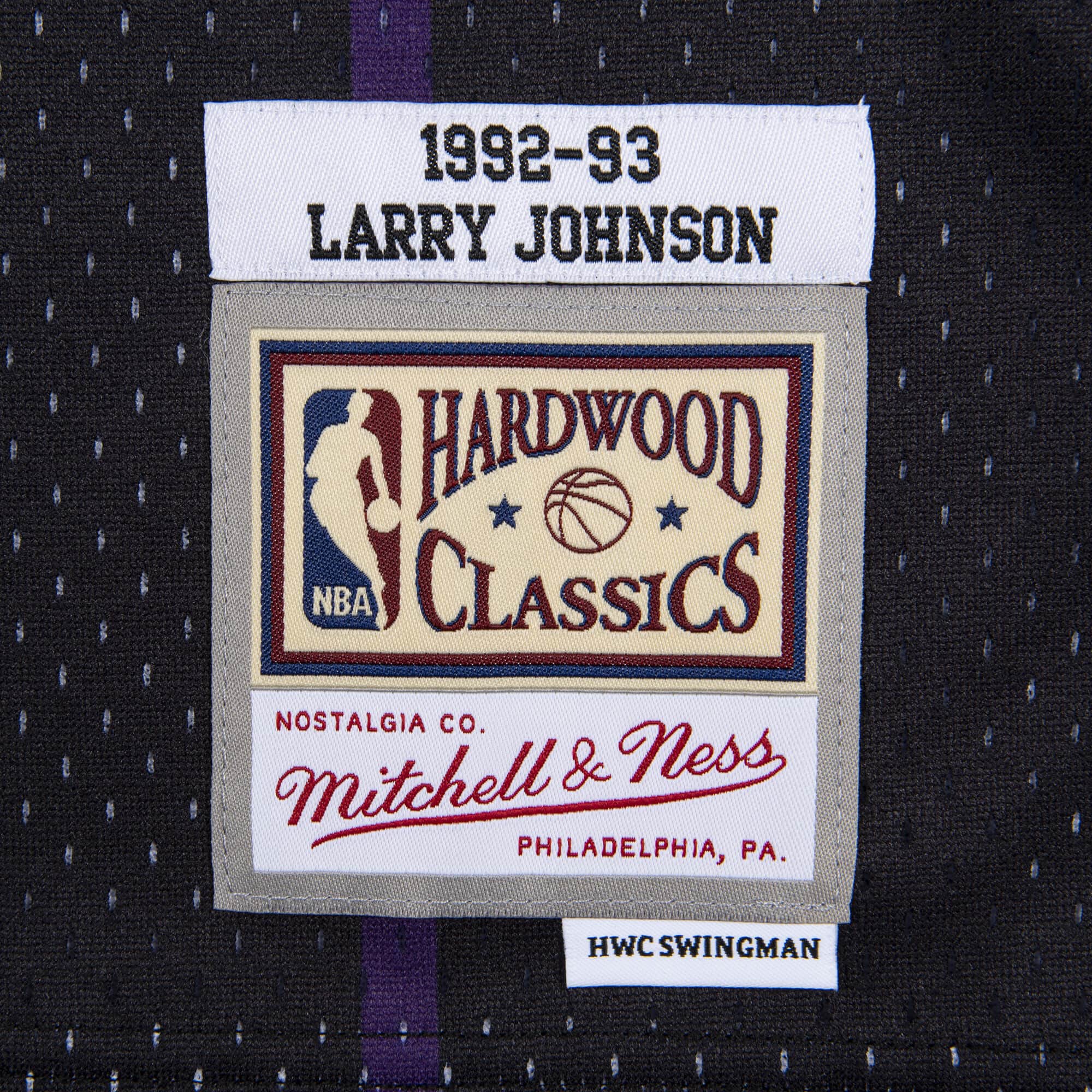 Men's Mitchell & Ness NBA Reload Swingman Jersey Hornets 1992 Larry Johnson - Image 3