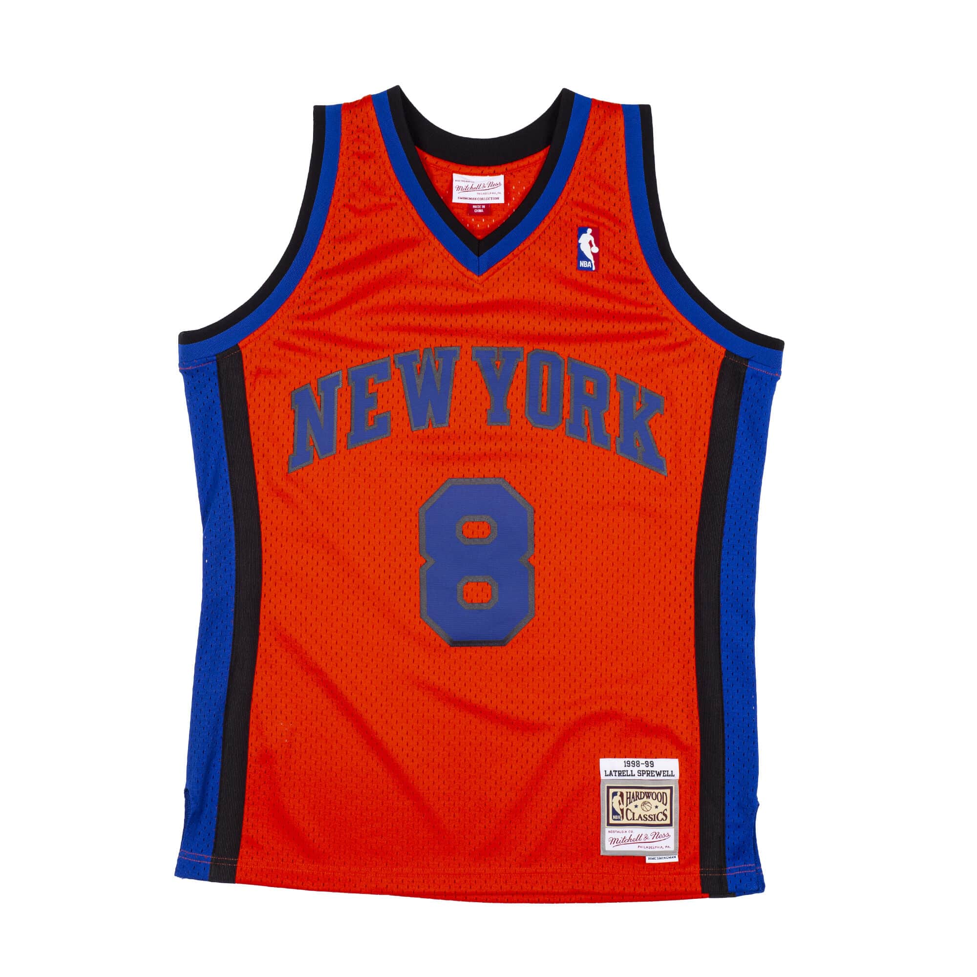 Men's Mitchell & Ness NBA Reload Swingman Jersey Knicks 1998 Latrell Sprewell