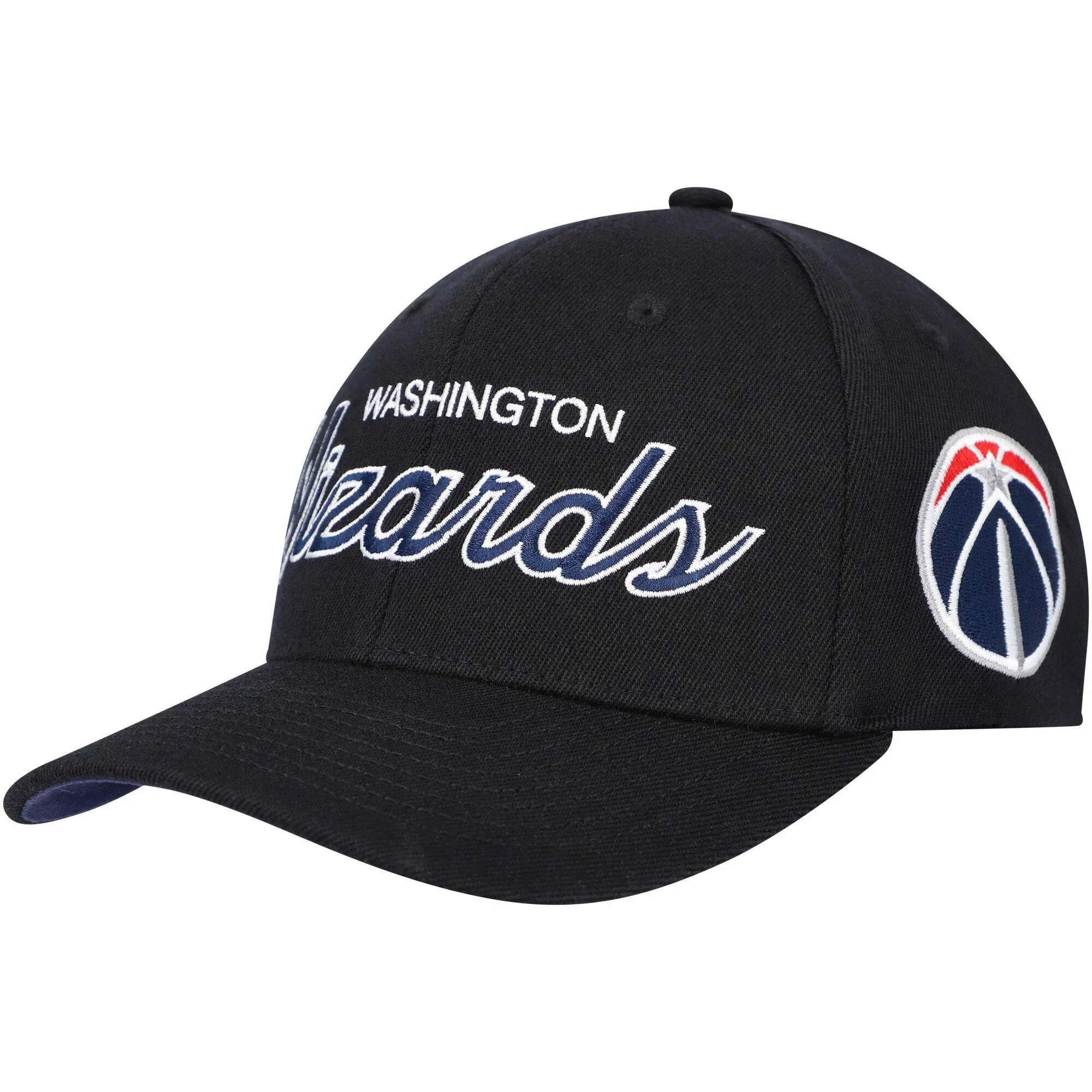 Men's Mitchell & Ness NBA Team Script 2.0 Stretch Snapback Wizards