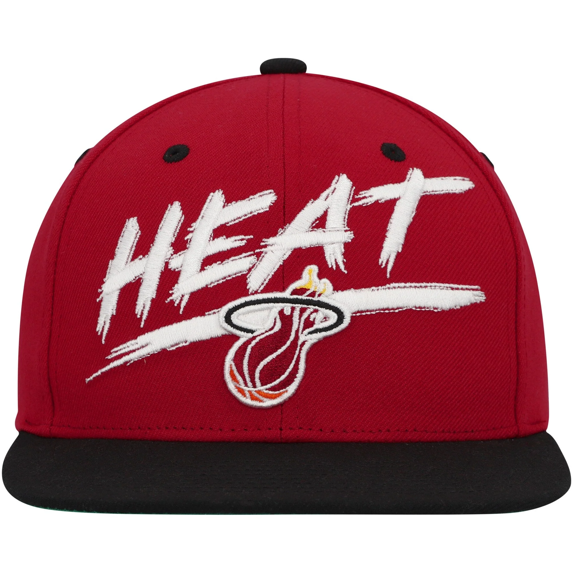 Men's Mitchell & Ness NBA Transcript Snapback Hwc Heat - Red-Black - Image 2