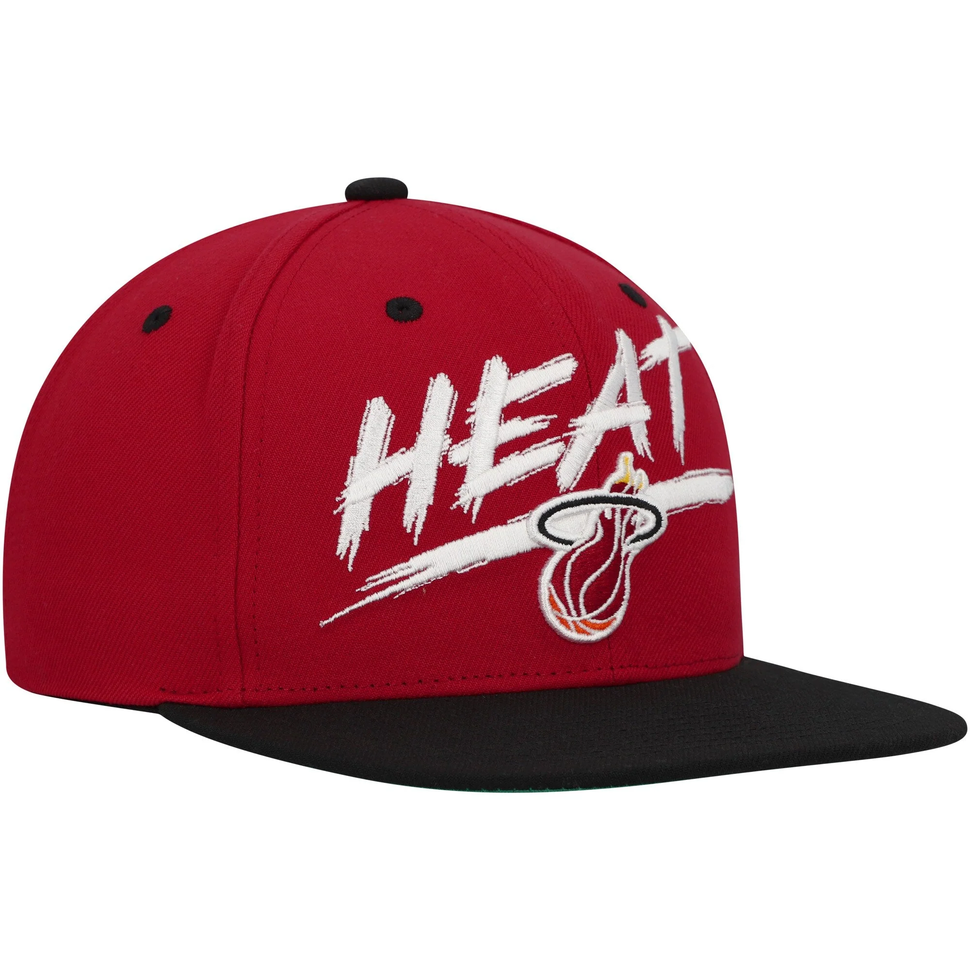 Men's Mitchell & Ness NBA Transcript Snapback Hwc Heat - Red-Black - Image 3