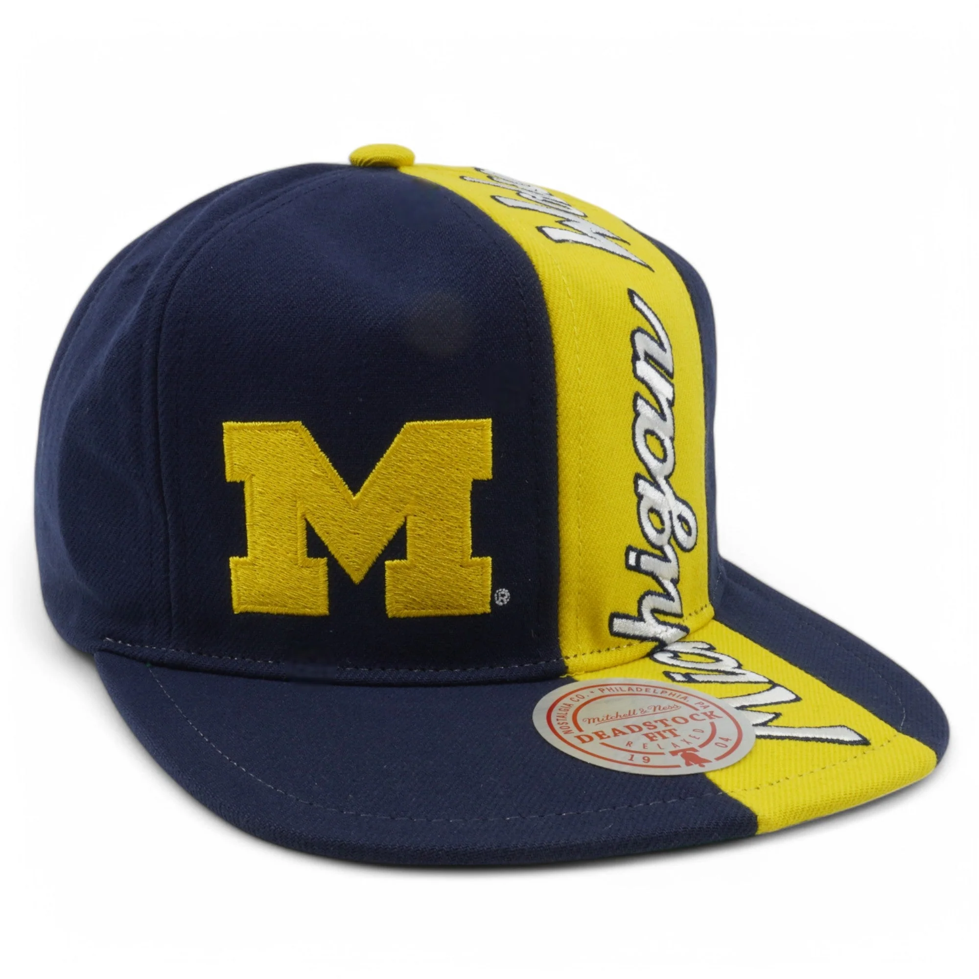 Men's Mitchell & Ness Ncaa Over The Top Snapback Michigan - Image 3