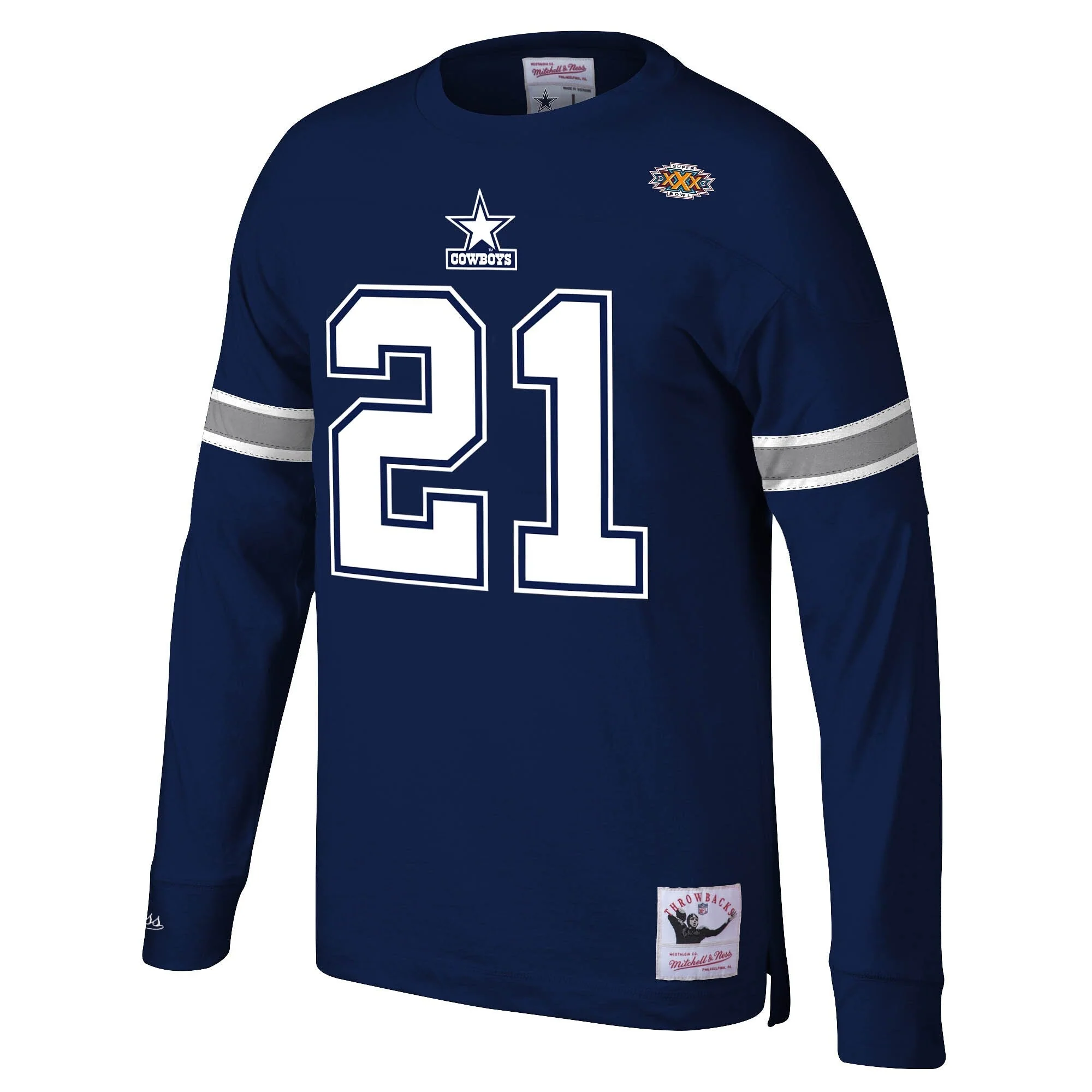Men's Mitchell & Ness NFL N&N Ls Tee Cowboys 1996 Deion Sanders - Image 3