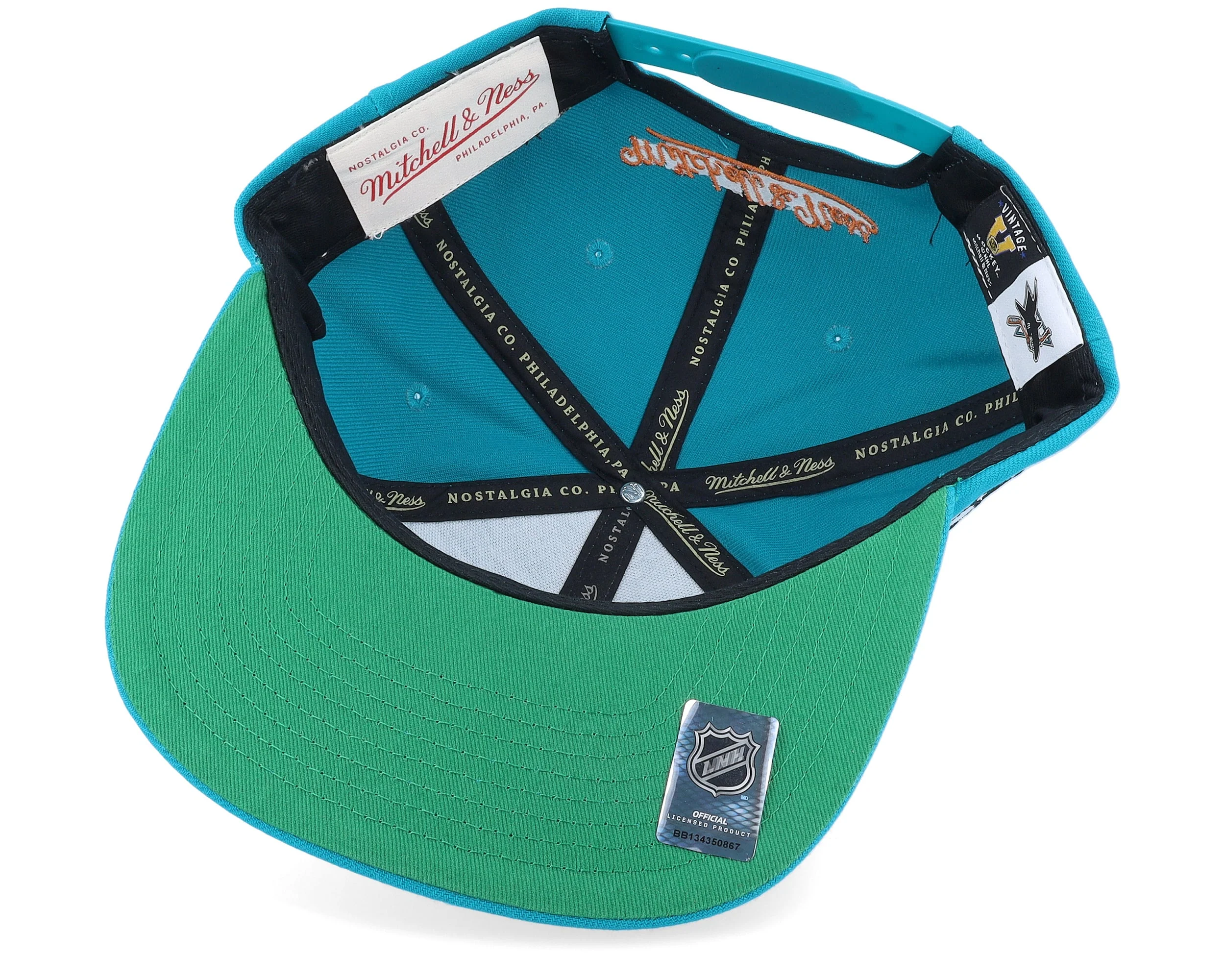 Men's Mitchell & Ness Nhl Alternate Flip Snapback Sharks - Image 5