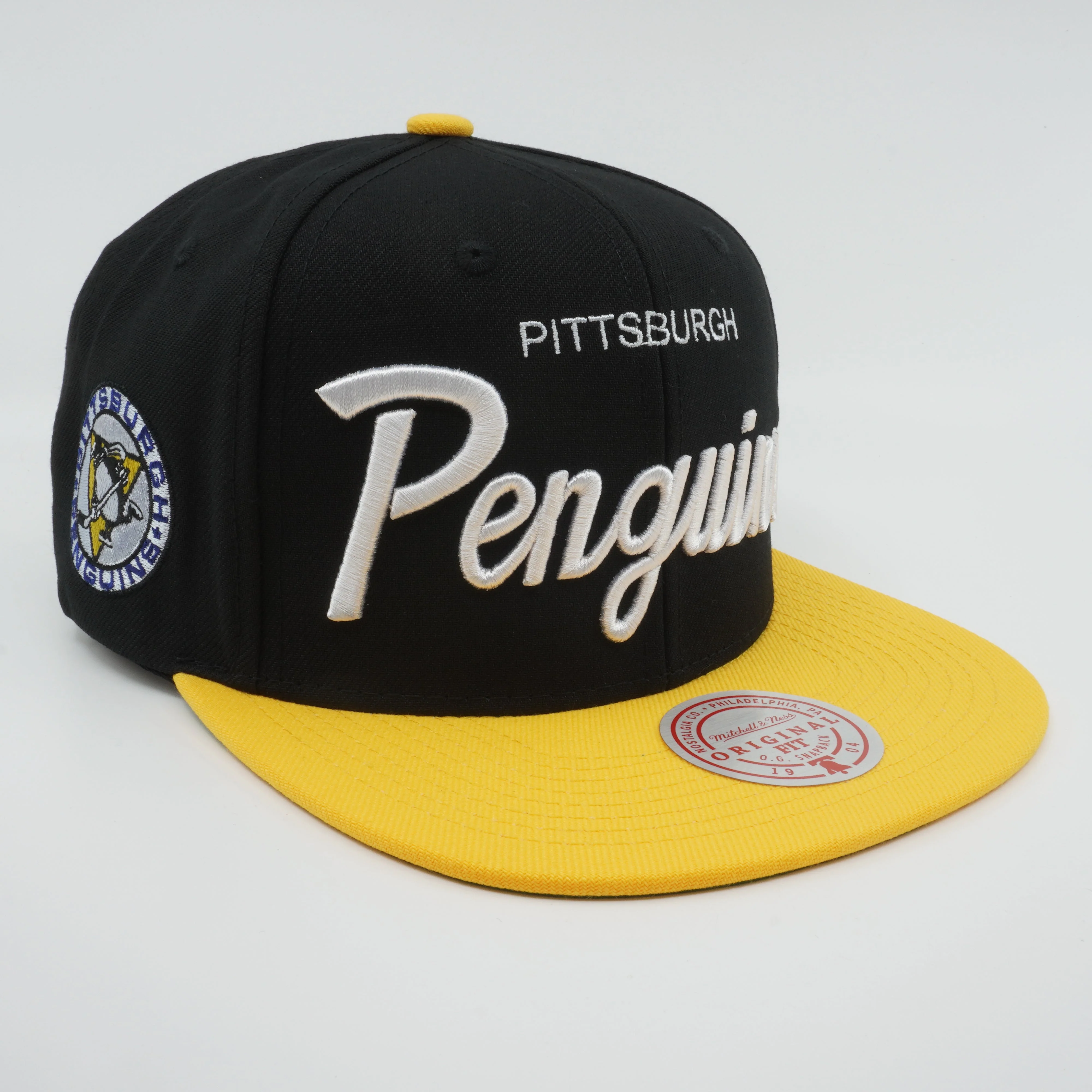 Men's Mitchell & Ness Nhl Vintage Script Snapback Penguins - Black - Image 3