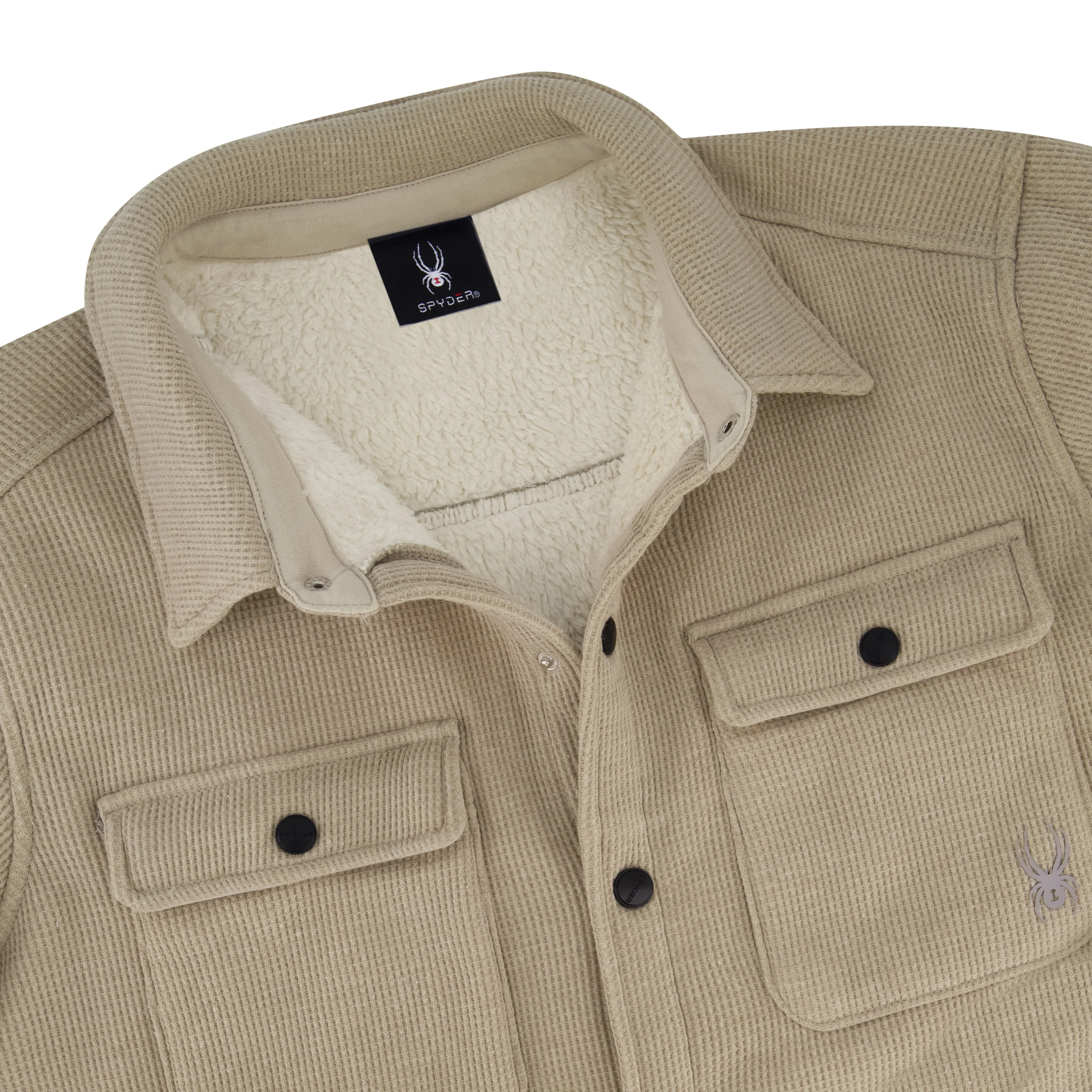 Spyder Men's Sherpa Shacket - Stone - Image 5