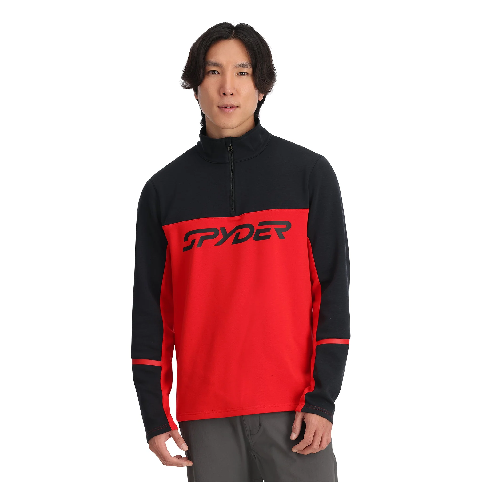 Spyder Men's Speed Half Zip T-Neck - Spyder Red - Image 3