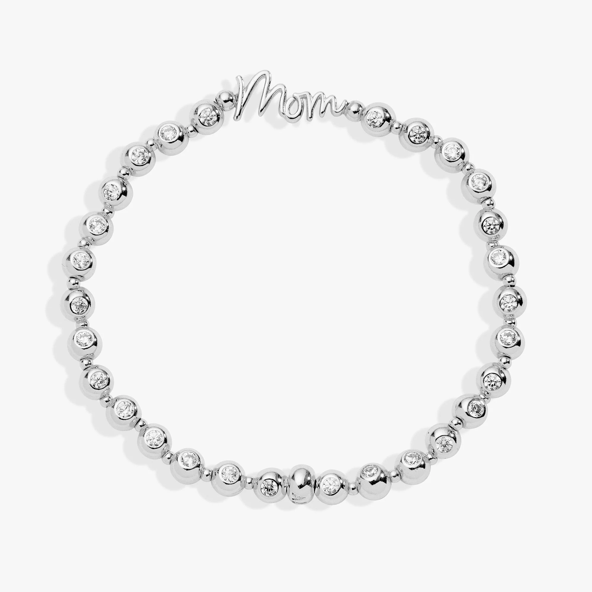 Mom Elongated Crystal Stretch Bracelet - Image 3