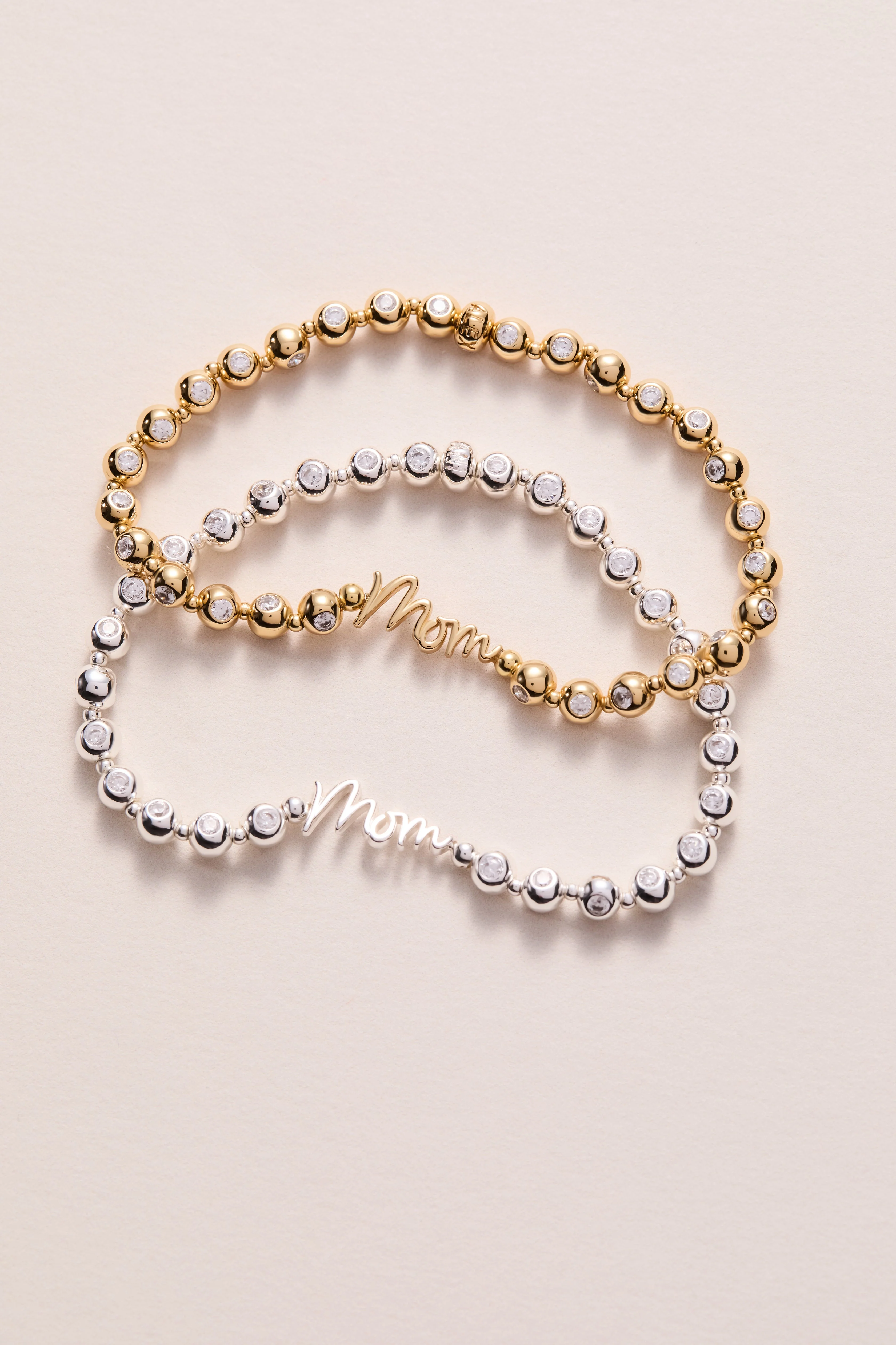 Mom Elongated Crystal Stretch Bracelet - Image 8