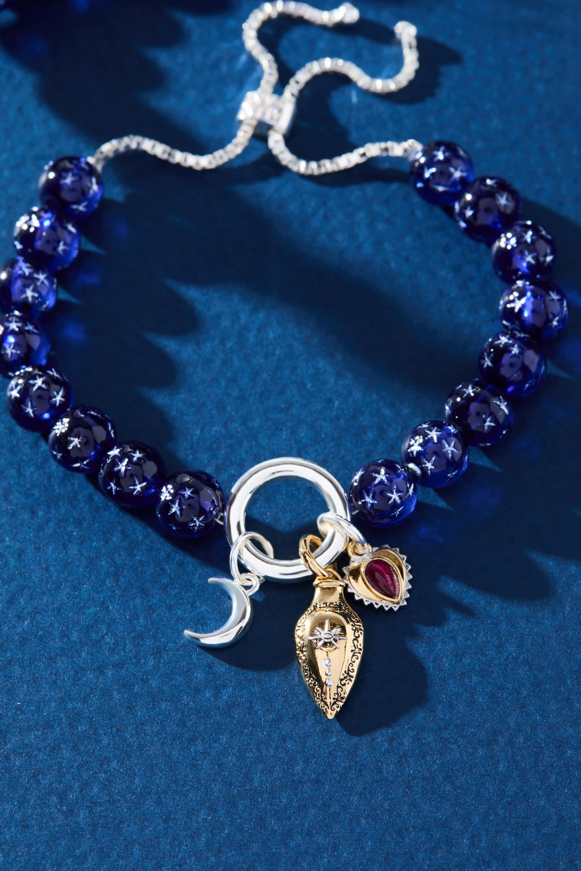 Moon Magic Beaded Charm Bolo Bracelet - Image 4