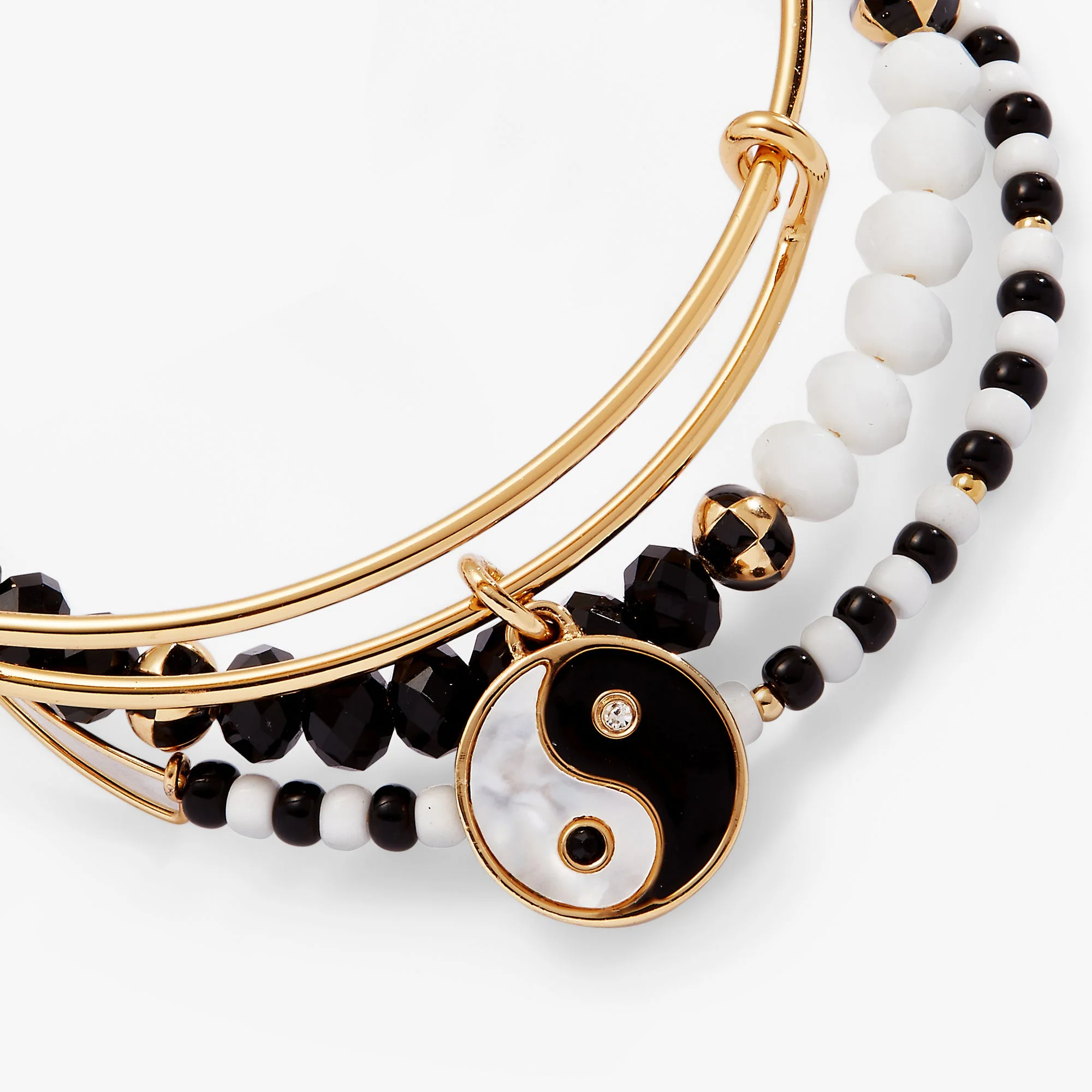 Mother of Pearl Yin Yang Bangles Set of 3 - Image 2
