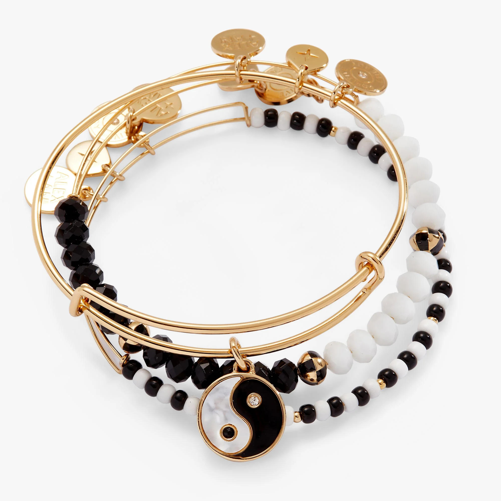 Mother of Pearl Yin Yang Bangles Set of 3 - Image 3