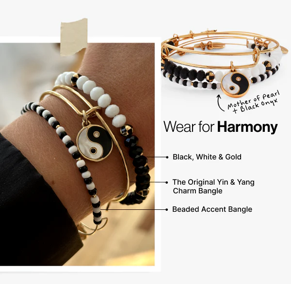 Mother of Pearl Yin Yang Bangles Set of 3 - Image 4