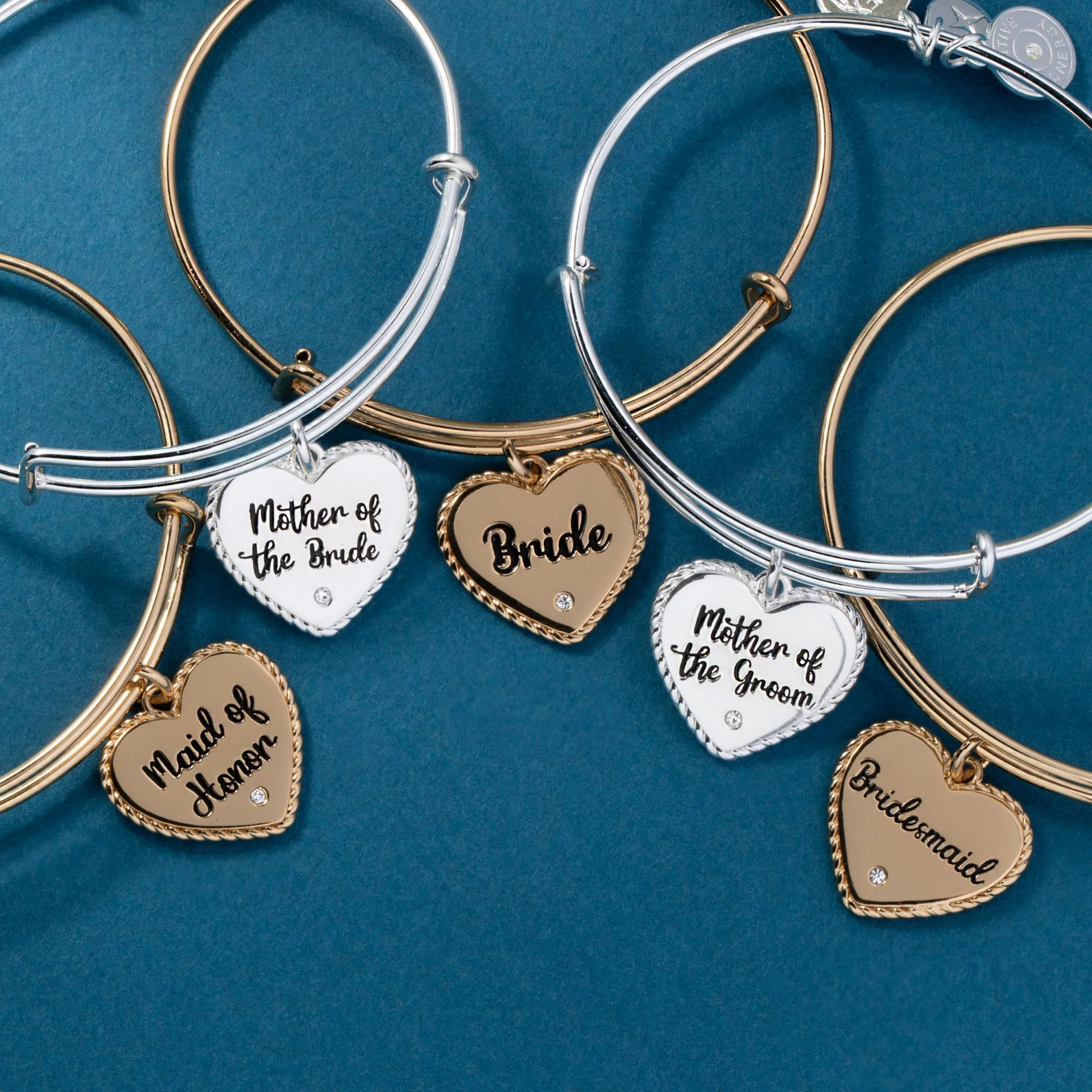 Mother of the Groom Heart Bangle - Image 3