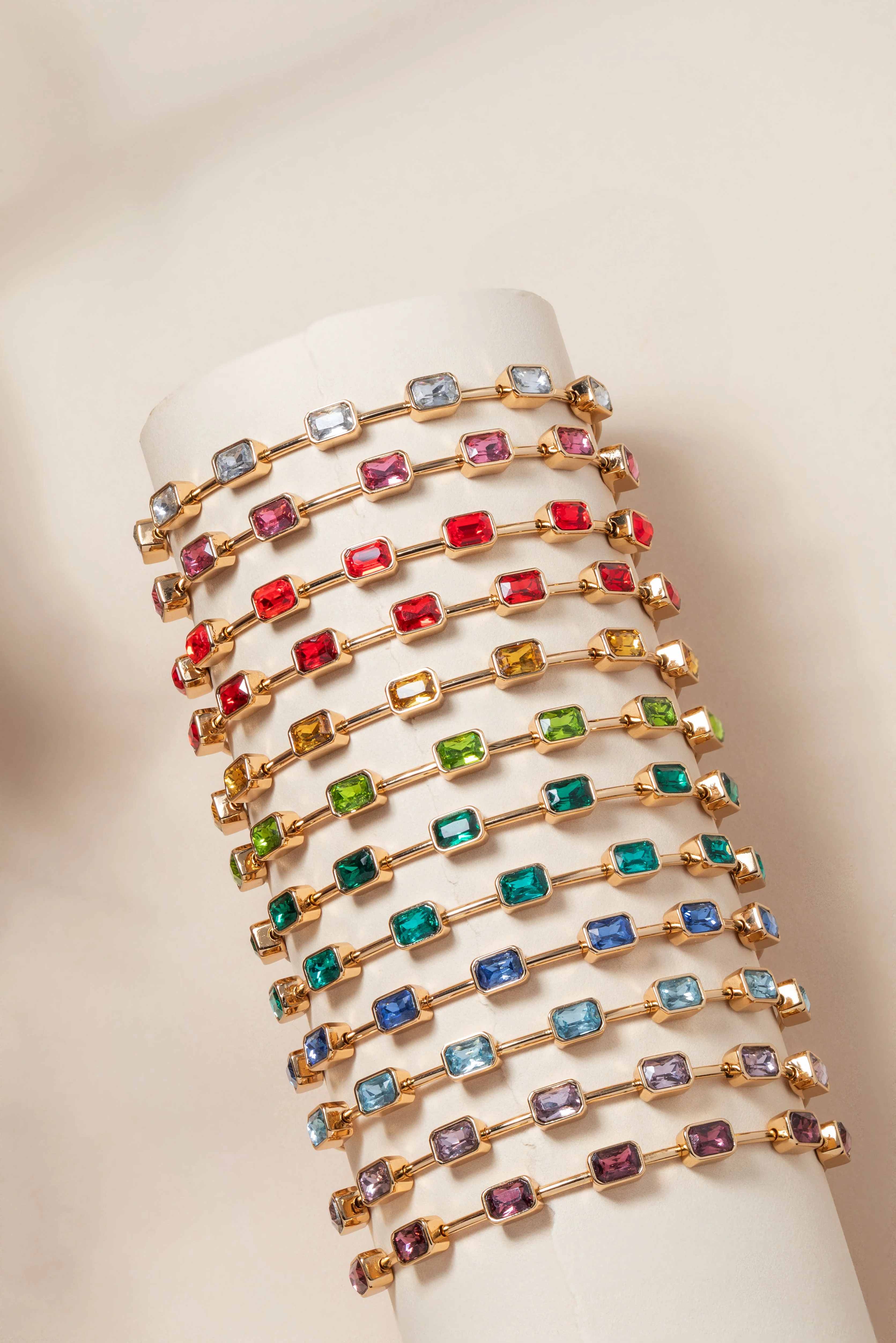 November Birthstone Emerald Cut Bangle - Image 4