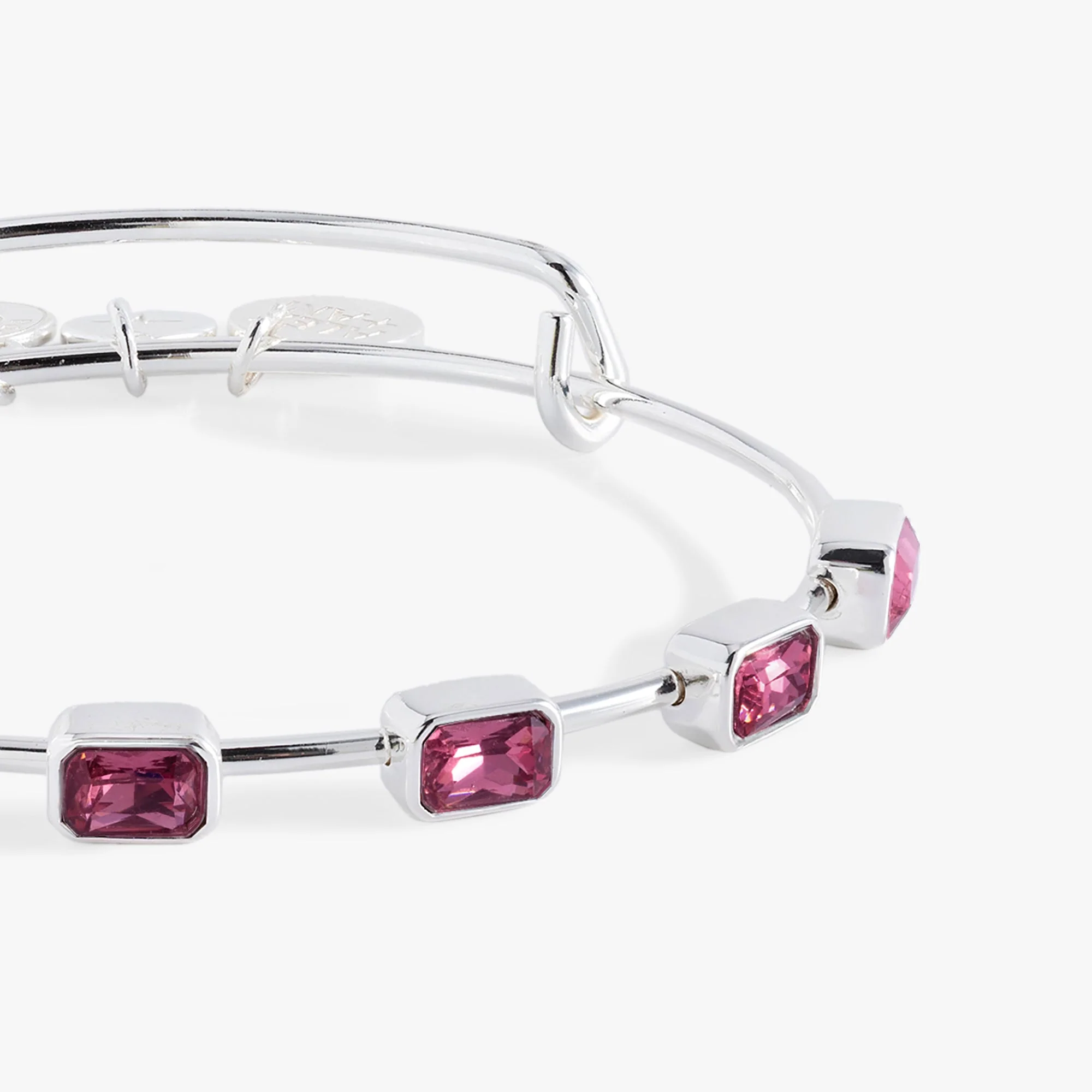 October Birthstone Emerald Cut Bangle - Image 5