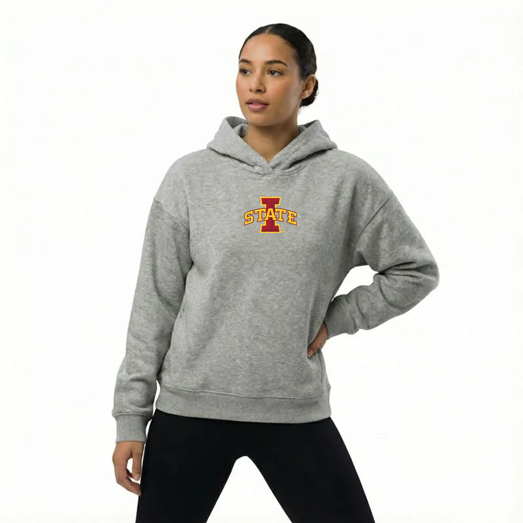 Kadi Women's Oversized Zipper Pocket Hoodie Iowa State