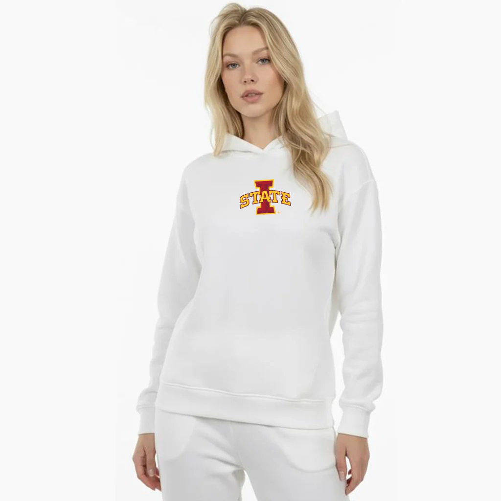 Kadi Women's Oversized Zipper Pocket Hoodie Iowa State - Image 2