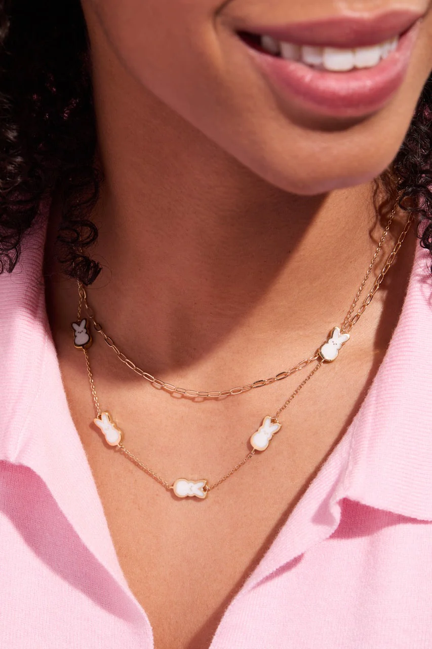 PEEPS® Pearlized Bunny Charm Necklace - Image 3