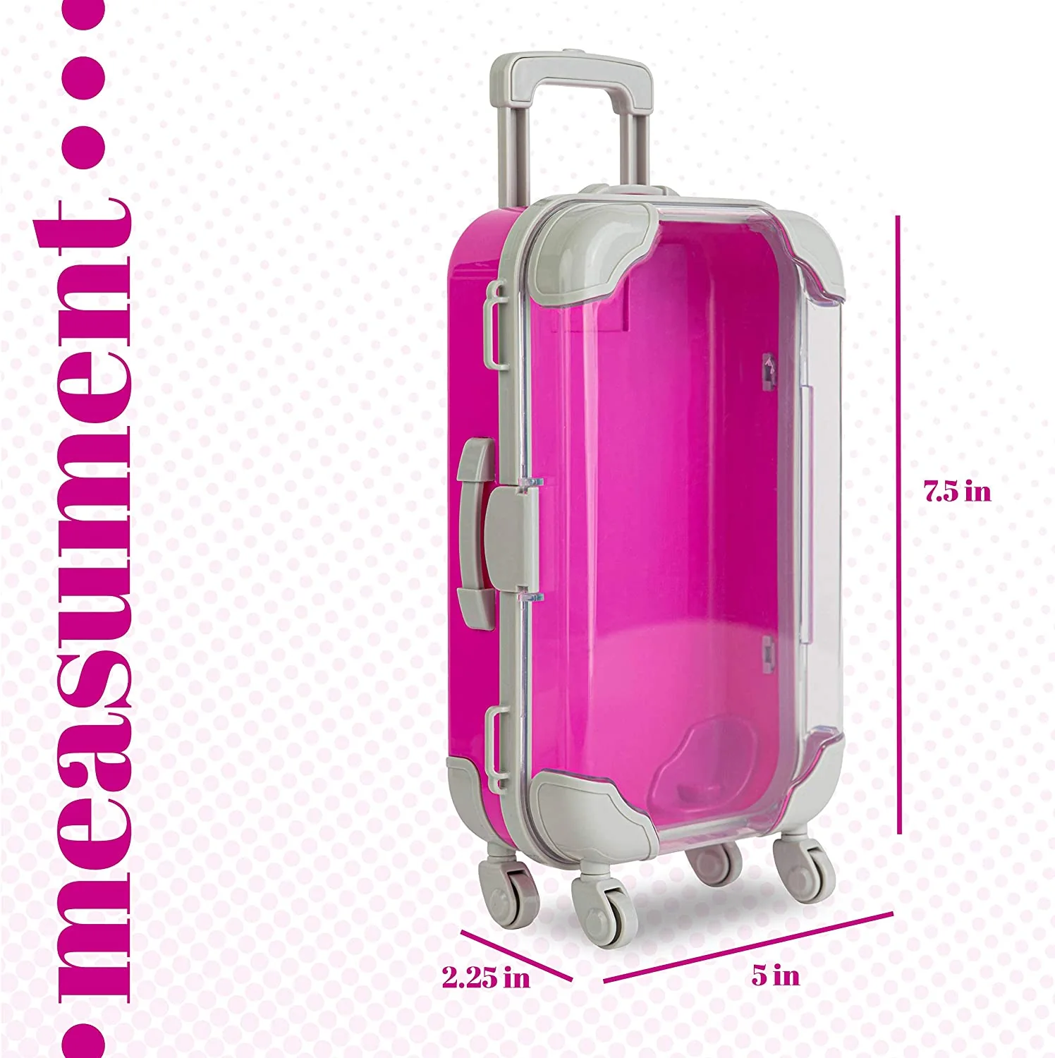 Pink Plastic Suitcase Candy Box 3 Pack 7.5"x5"x2.5" by Hammont - Image 7