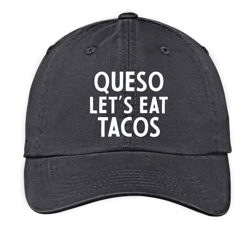 Frankie Jean Queso Let's Eat Tacos Baseball Cap - Image 11