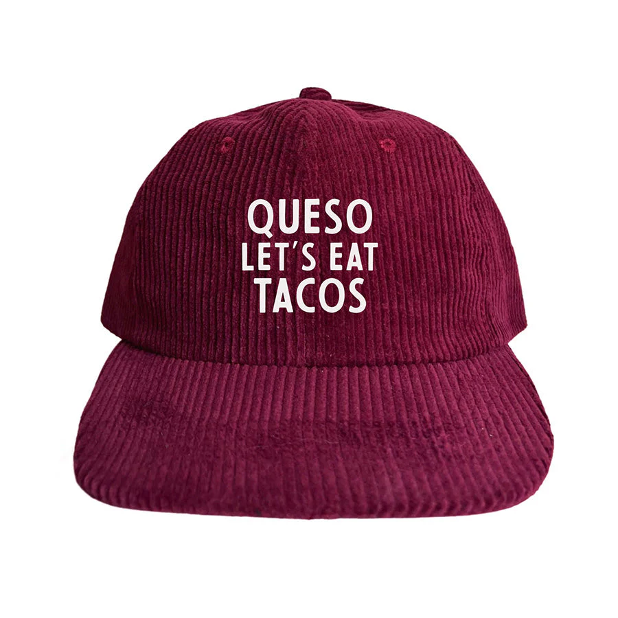 Frankie Jean Queso Let's Eat Tacos Corduroy Cap - Image 5