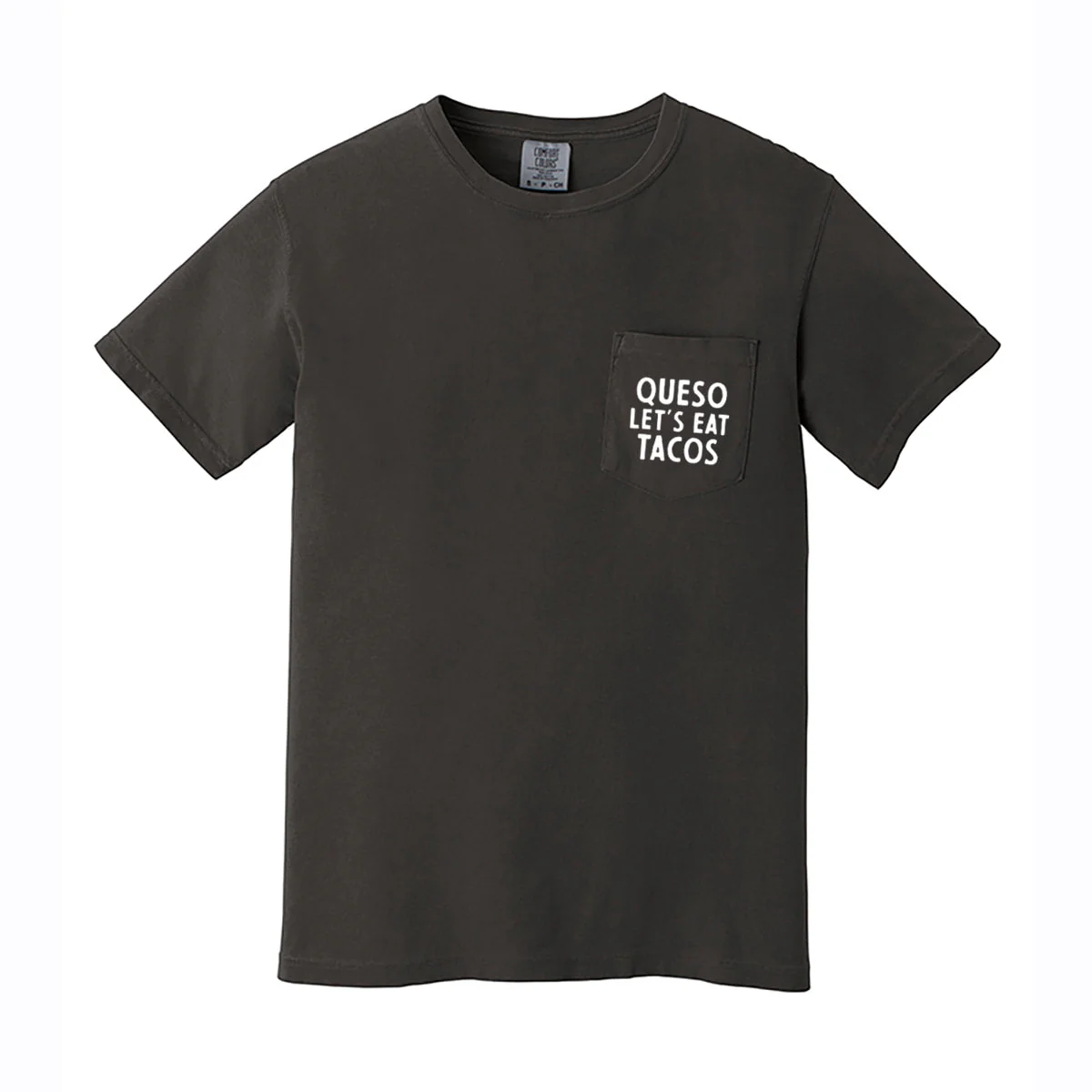 Frankie Jean Queso Let's Eat Tacos Pocket Tee - Image 5