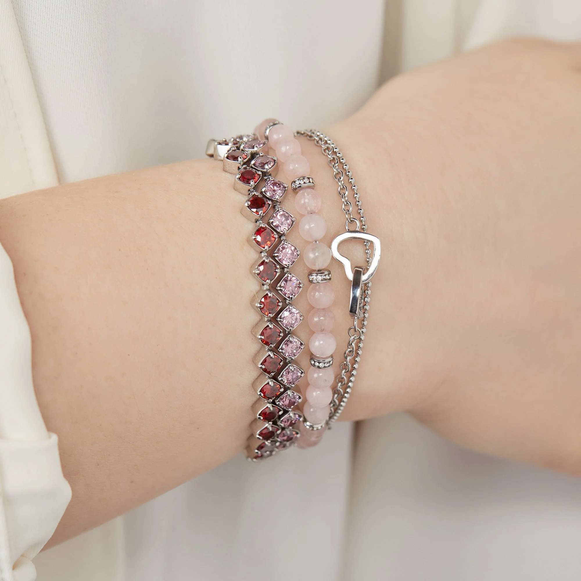 Ruby Luster Stranded™ Bracelet Set - Image 2
