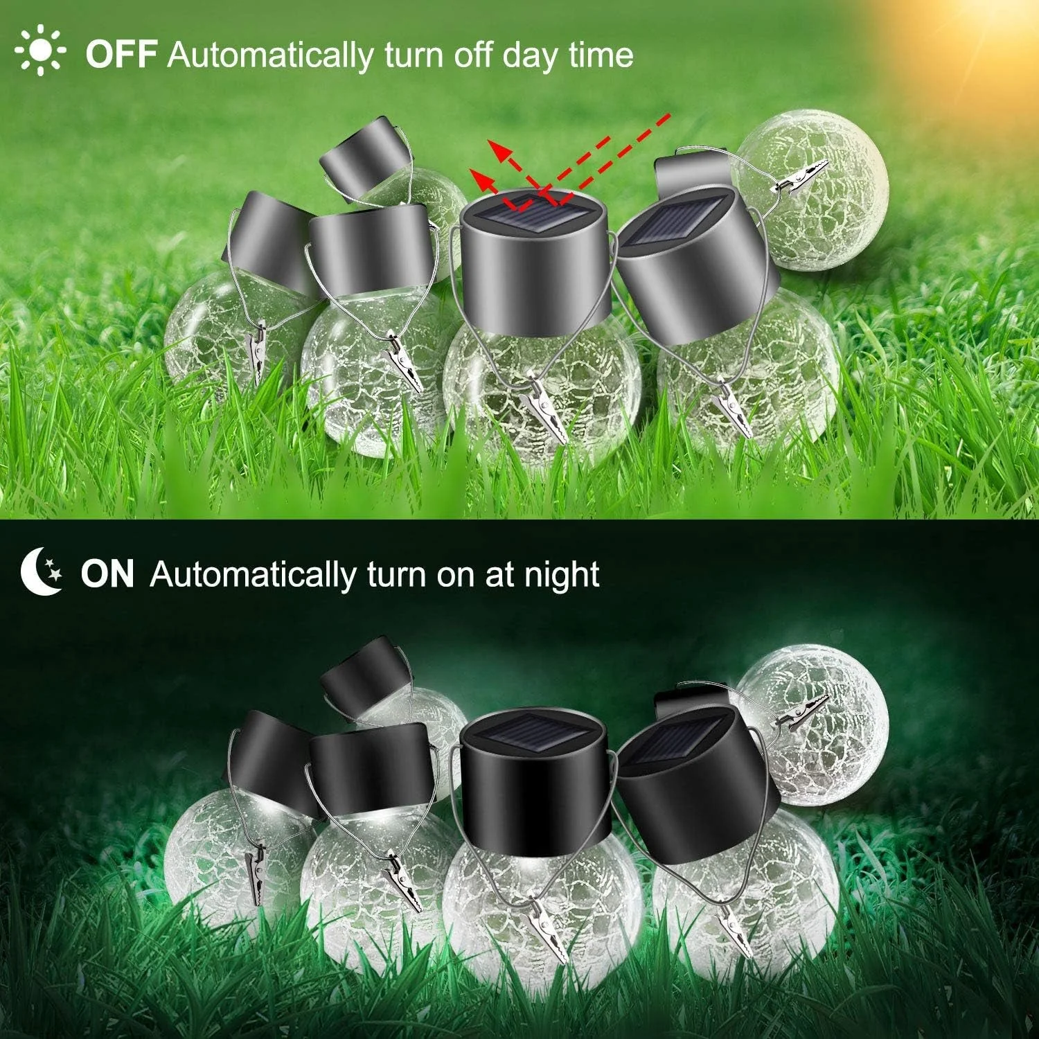 Solar Hanging Globe Lights Waterproof Cold White 24 Pack by ShipItFurniture - Image 4