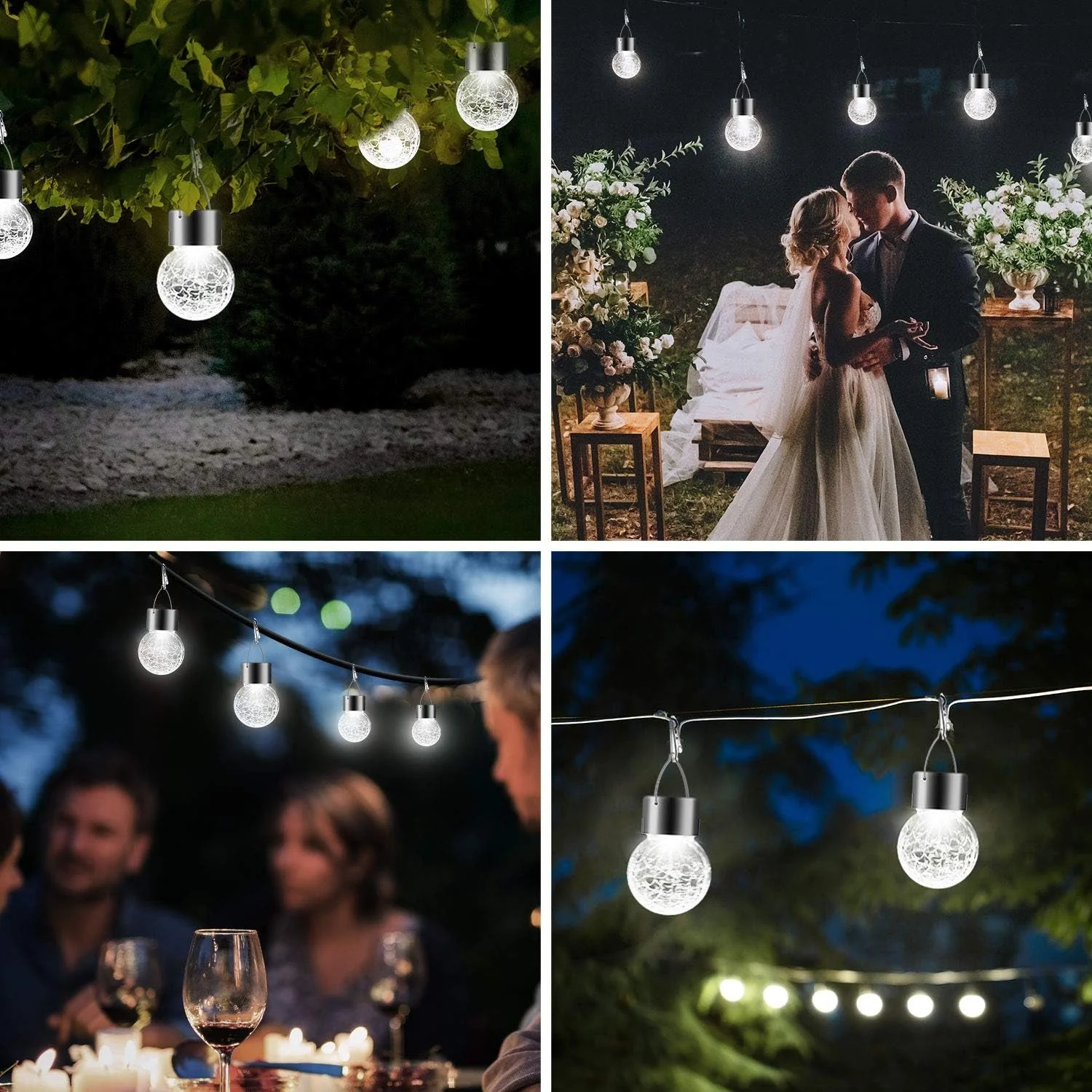 Solar Hanging Globe Lights Waterproof Cold White 24 Pack by ShipItFurniture - Image 7