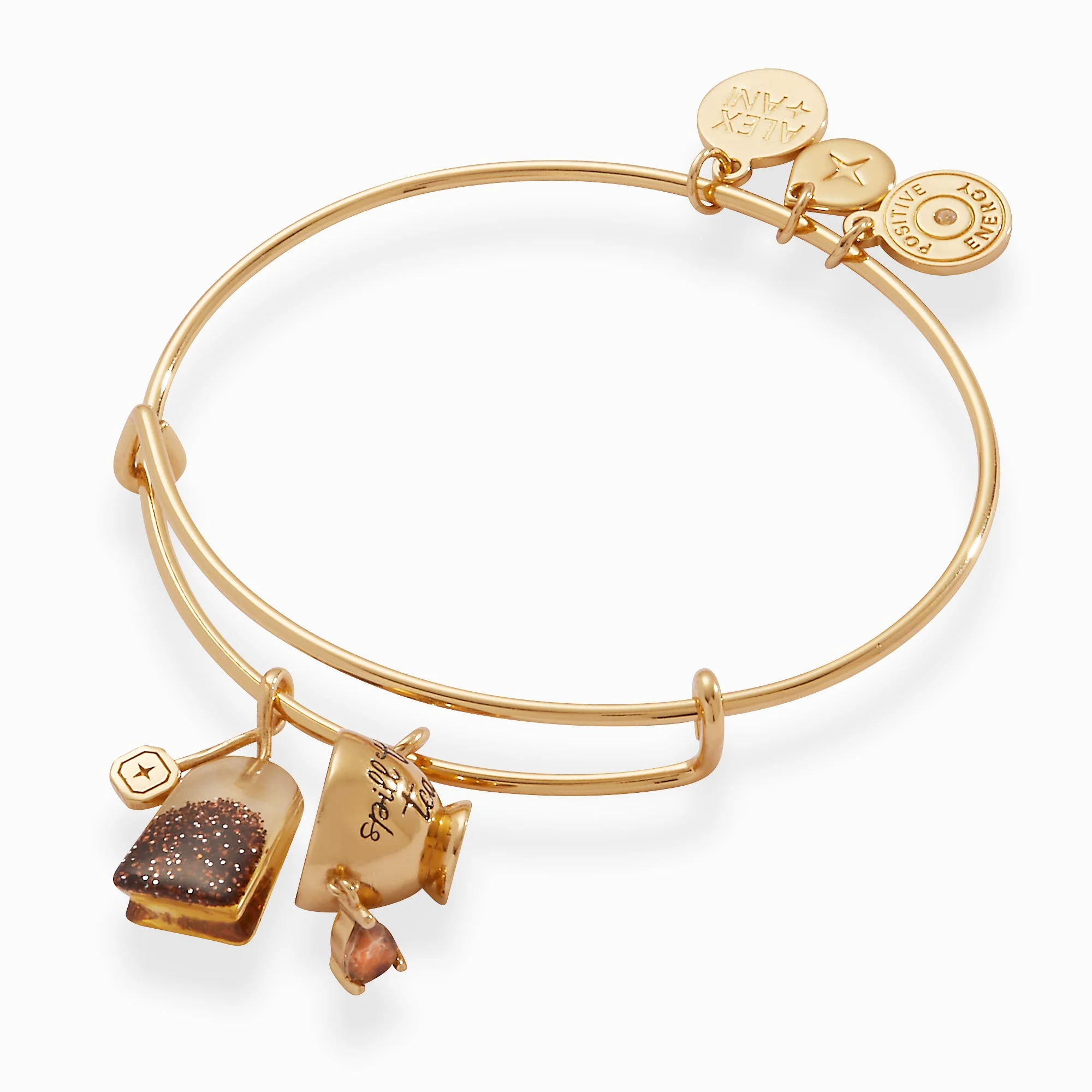 'Spill the Tea' Cup & Tea Bag Charm Bangle - Image 3