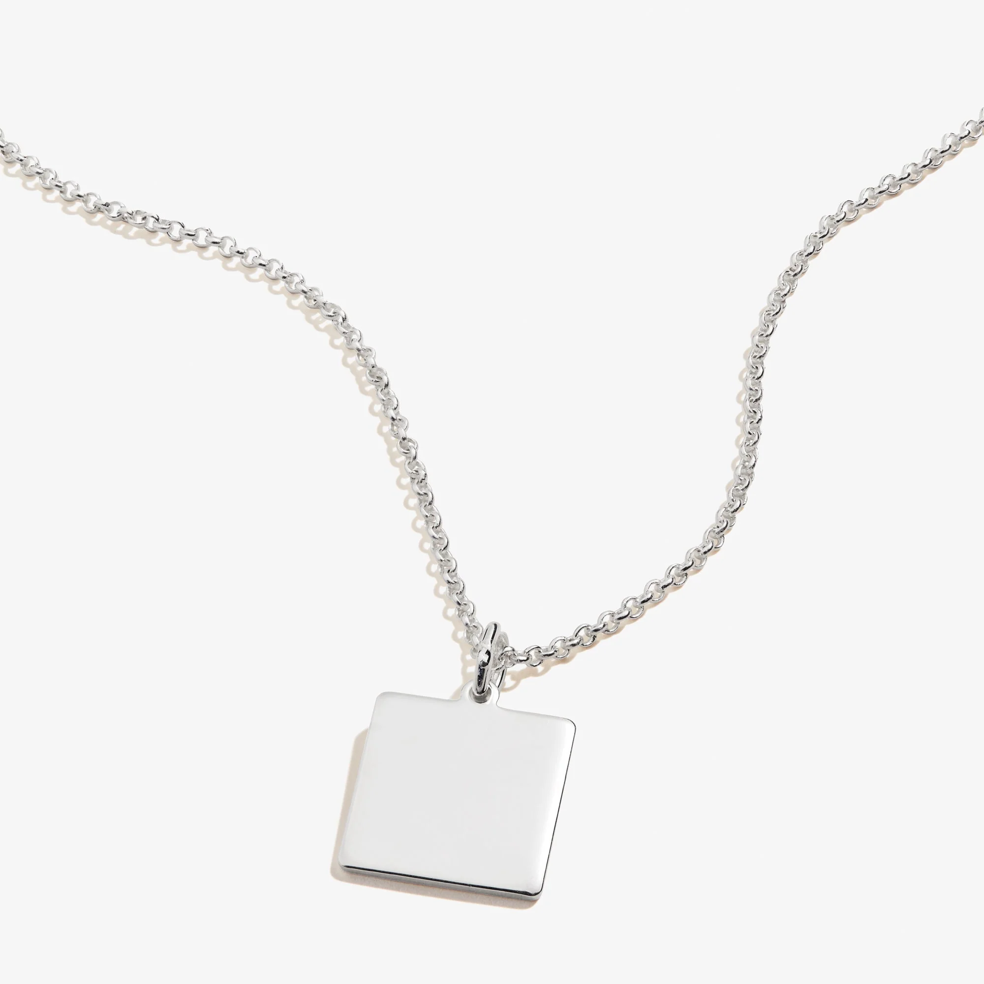Square Charm Necklace, 21'' - Image 3