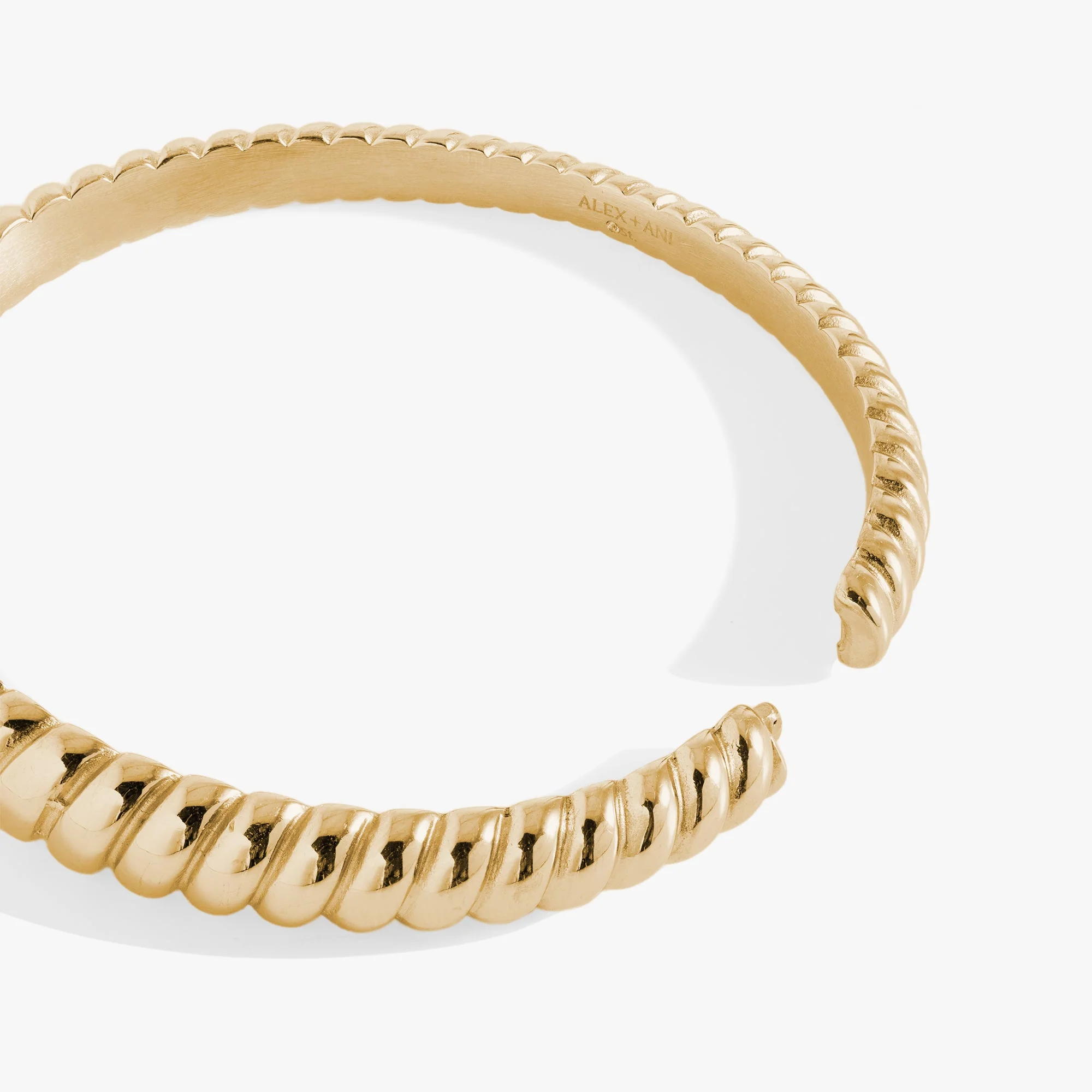 Stainless Steel Rope Textured Bangle - Image 3