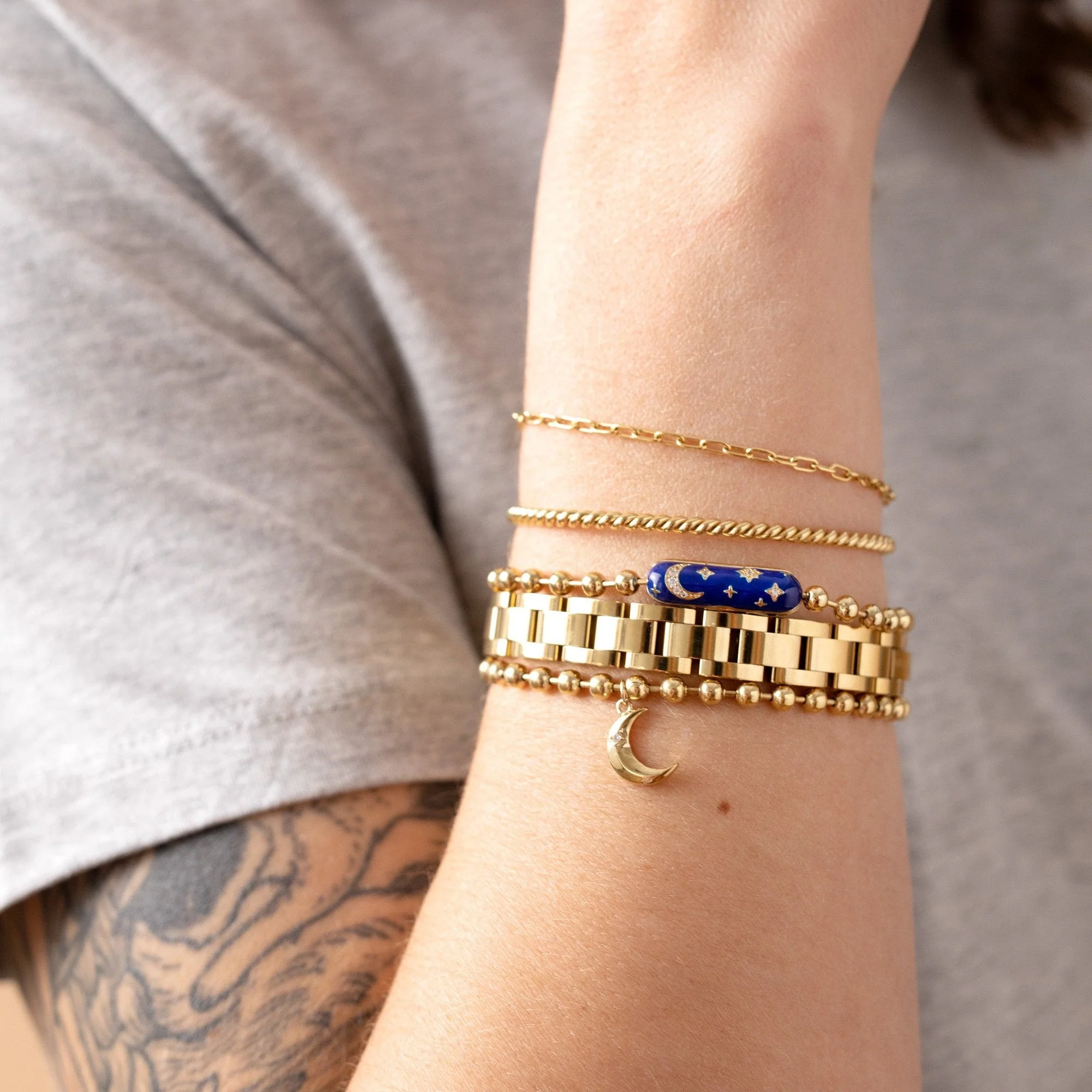 Starry Night Barrel Closure Bracelet - Image 4