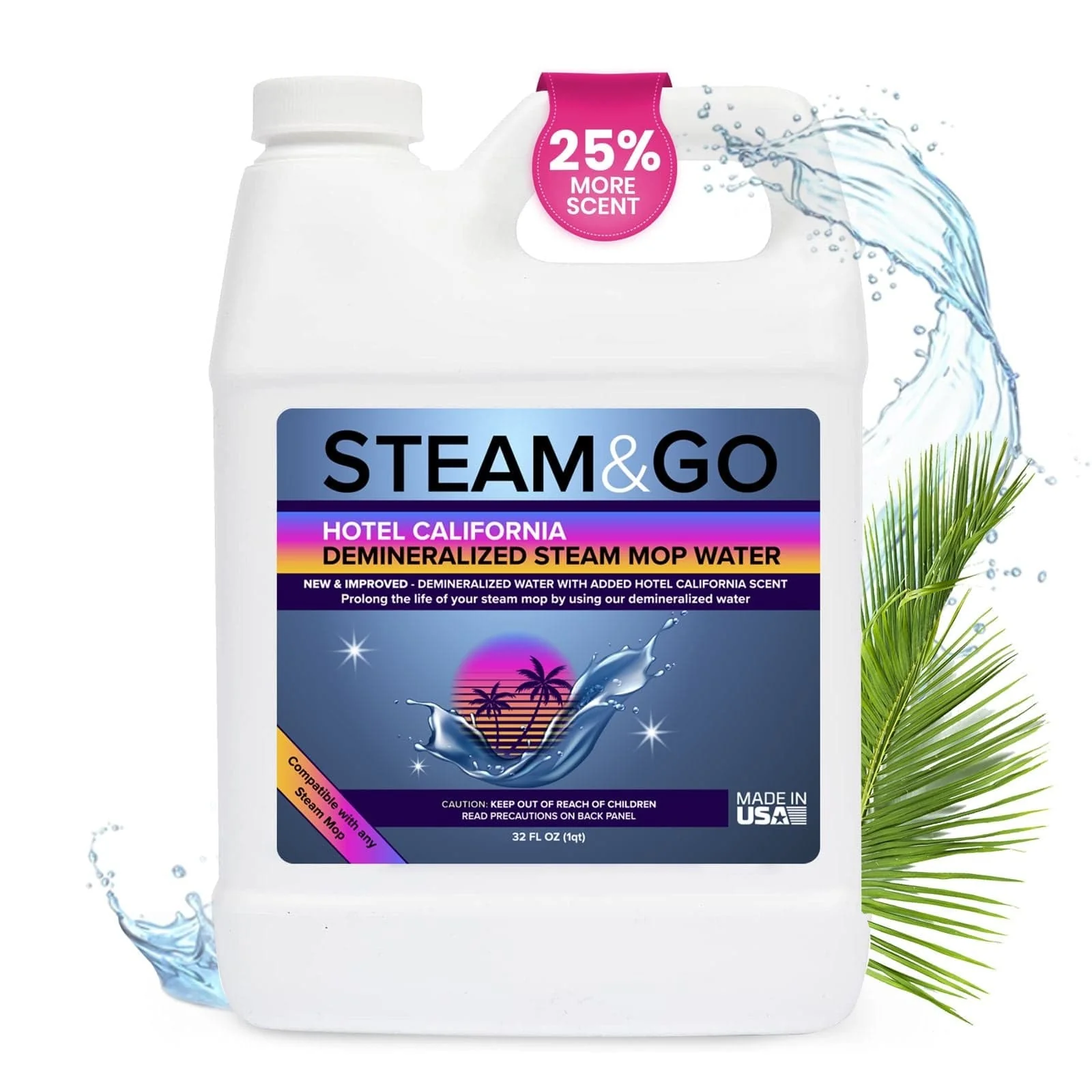 Steam & Go Hotel California Demineralized Water for Steam Mops 32oz