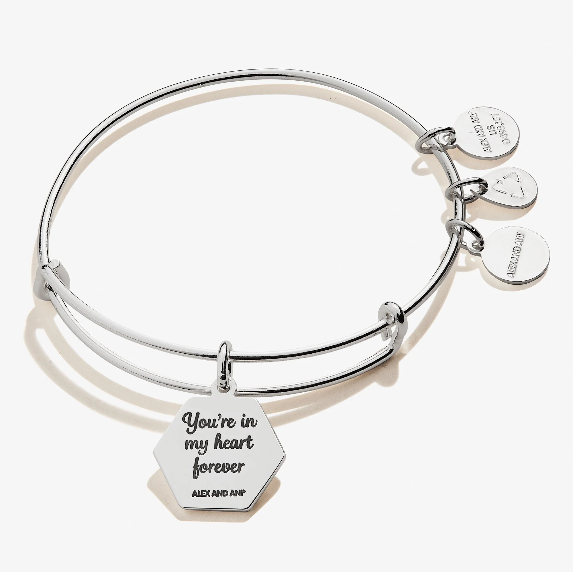 Stepmom 'You're In My Heart Forever' Charm Bangle - Image 5